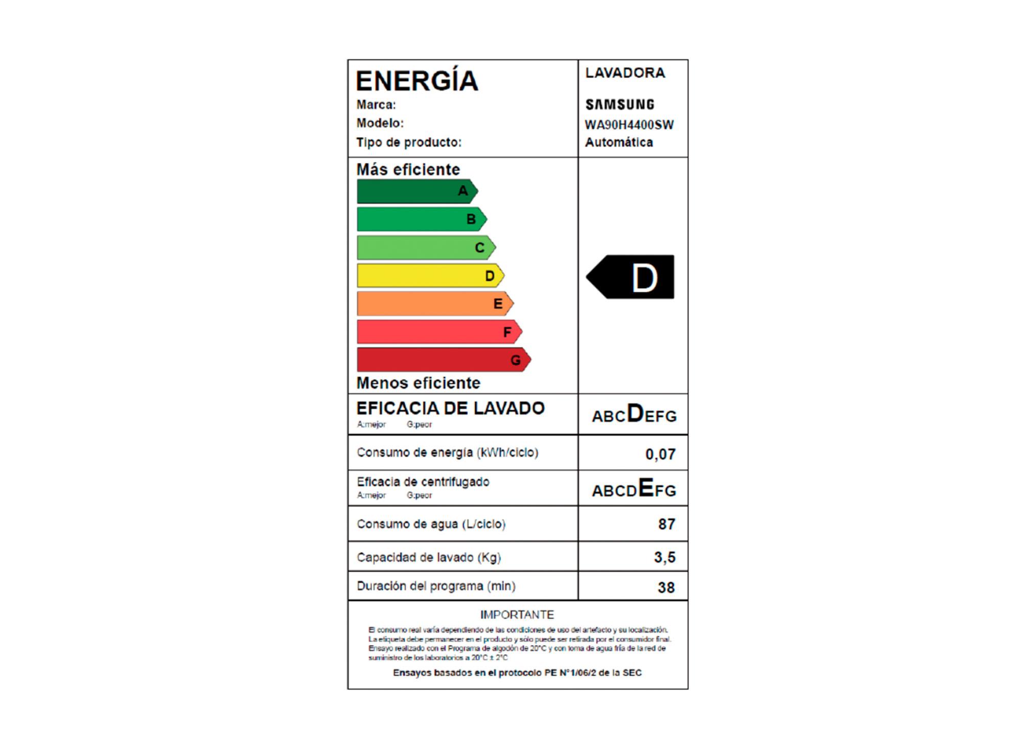 Lavadora carga superior 9 kg WA90H4400SW Samsung-10