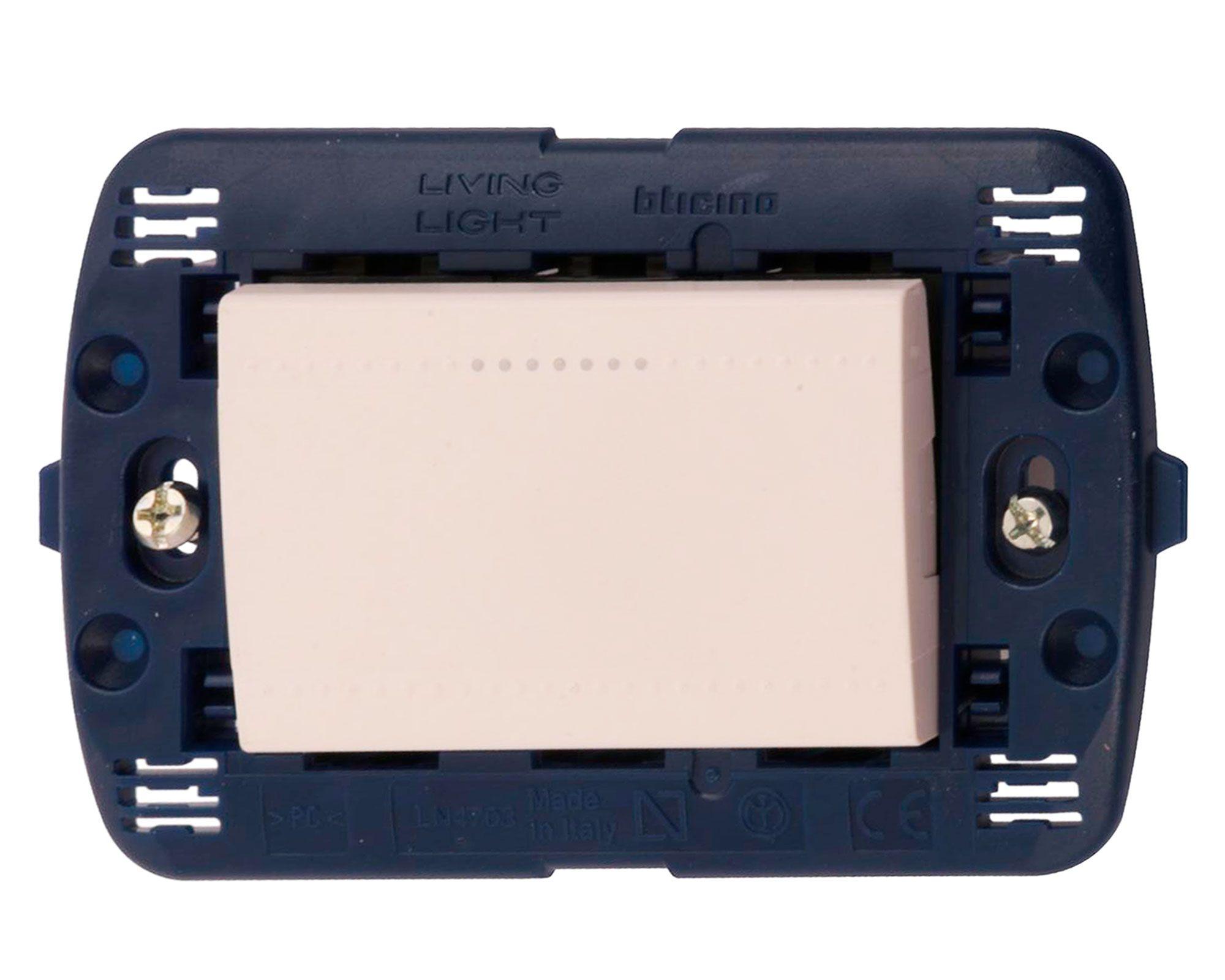Placa semiarmada interruptor simple 9/24 blanco Bticino-0