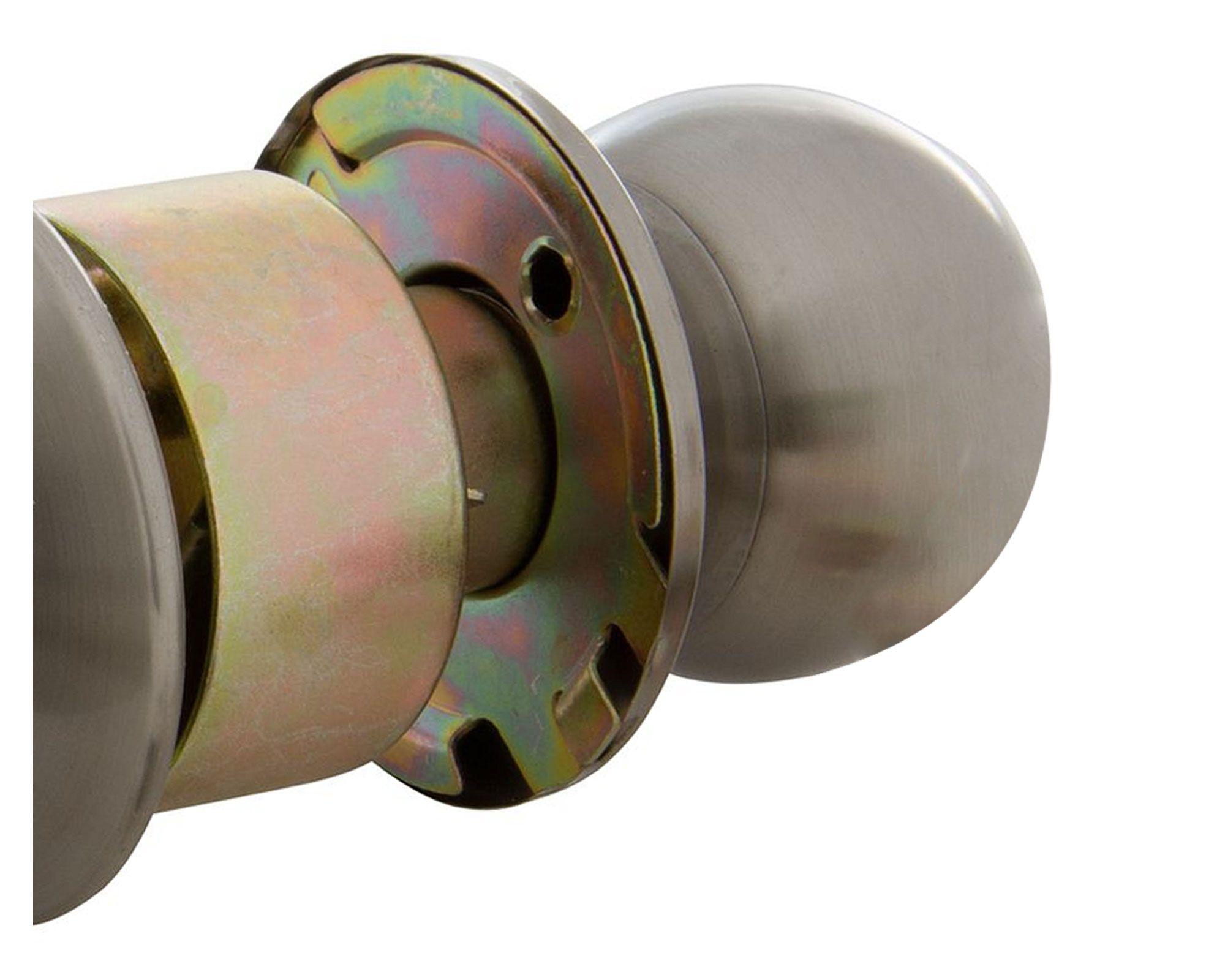 Cerradura cilíndrica pomo dormitorio plata antibacteriana Bash-2