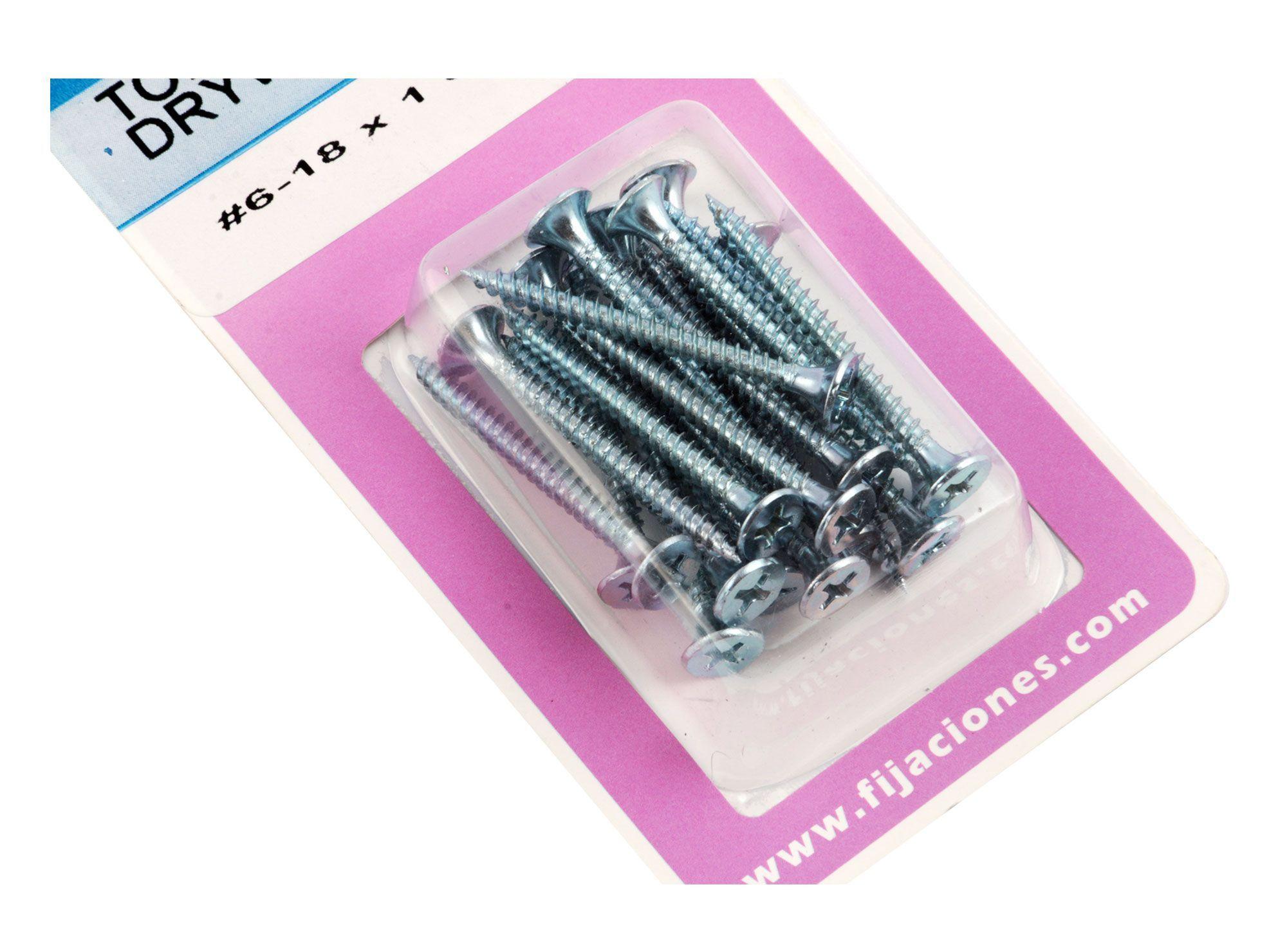 Tornillo madera metal 6-18 x 1 5/8'' 20 unidades Mamut-2