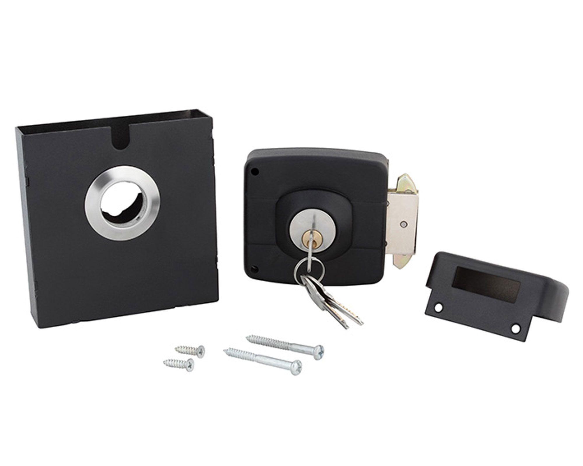 Cerradura sobreponer puertas de 35 a 50 mm 393 negro Odis-2