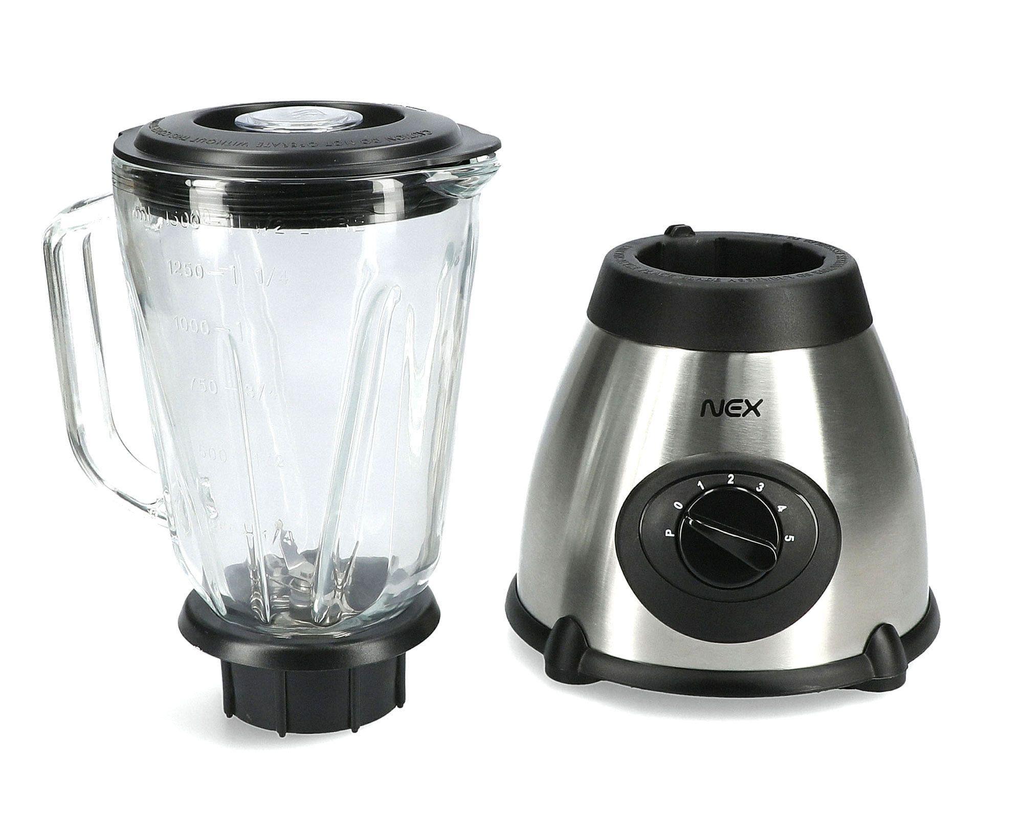 Licuadora 1,25 litros Blender inox/negro-3