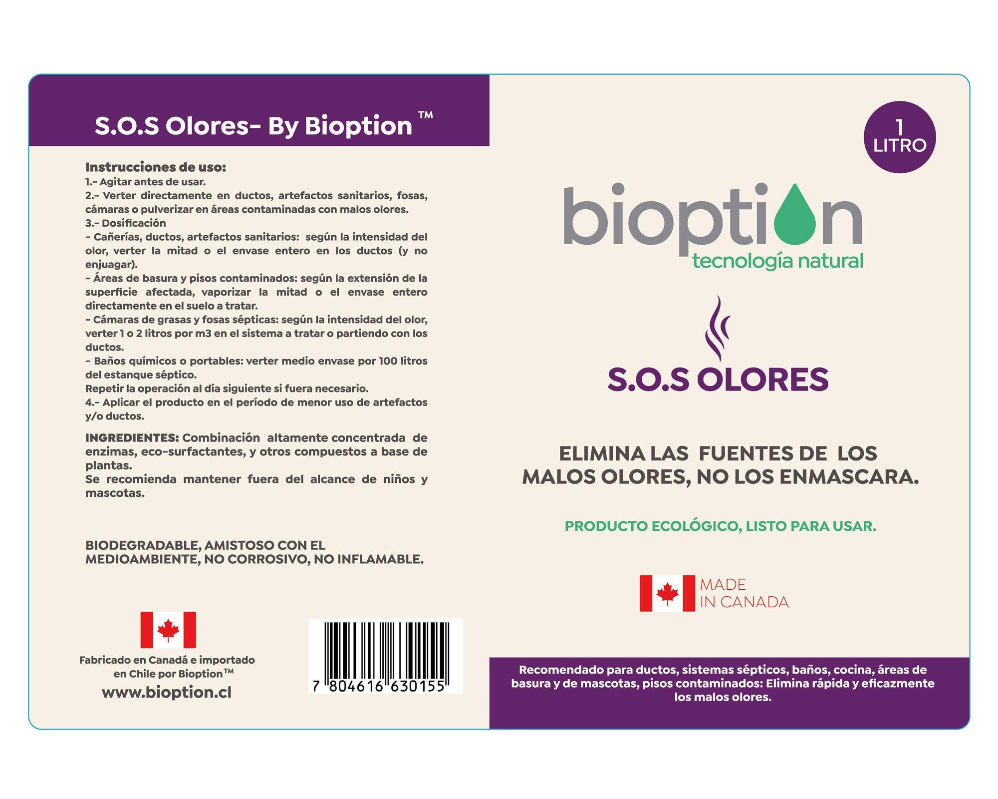 Neutralizador de olores 1 litro Bioption-1