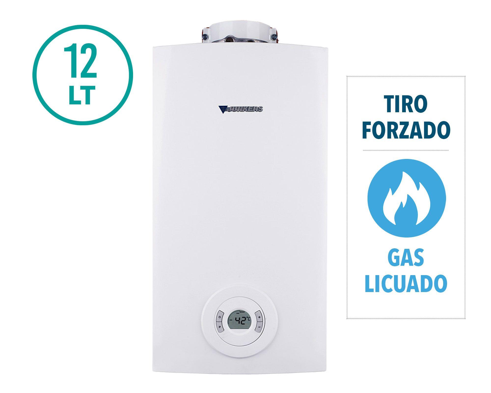 Calefont ionizado tiro forzado 12 lt gas licuado WTD12 Junkers-5