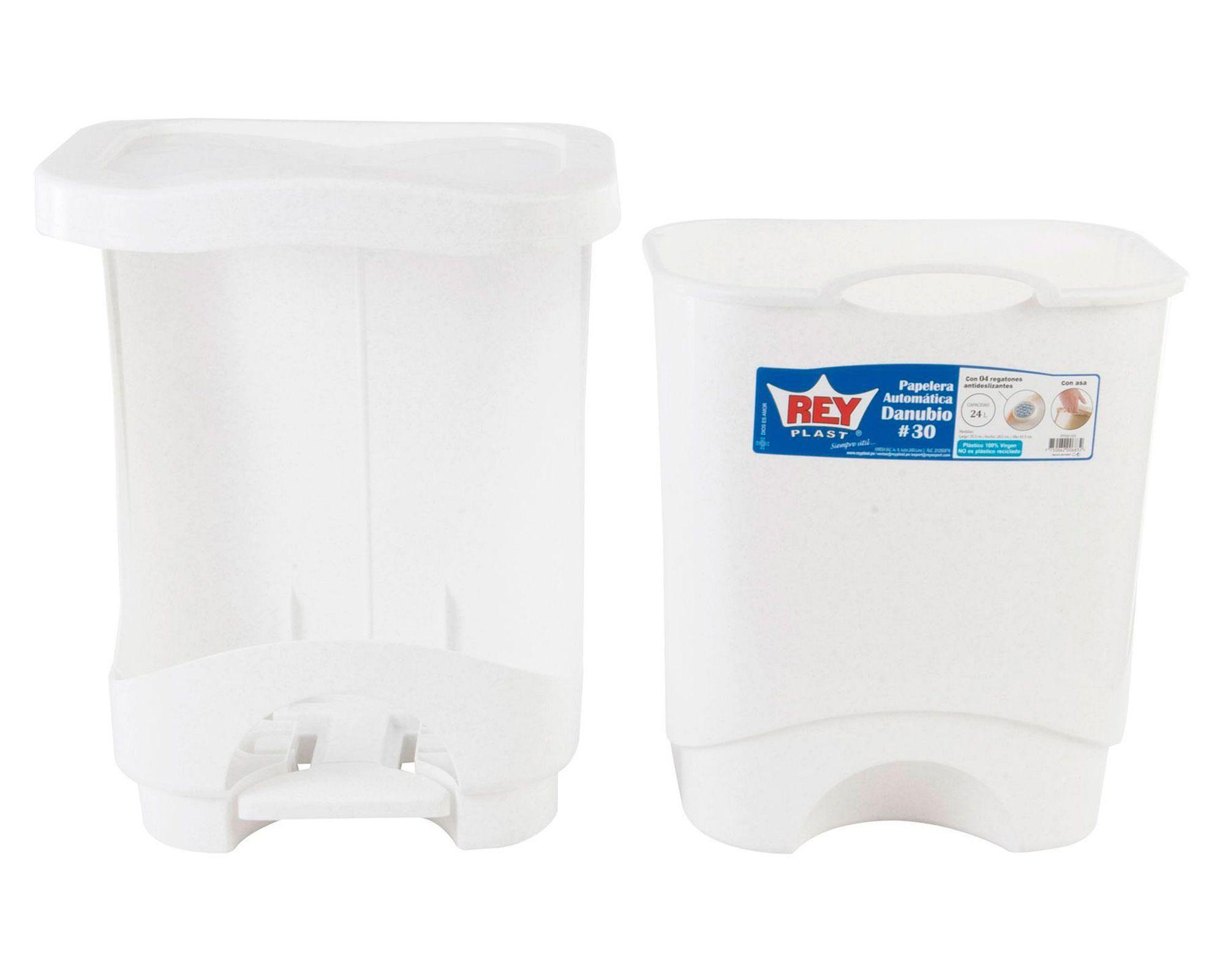 Basurero tapa y pedal 24 litros Danubio #30 Reyplast-2