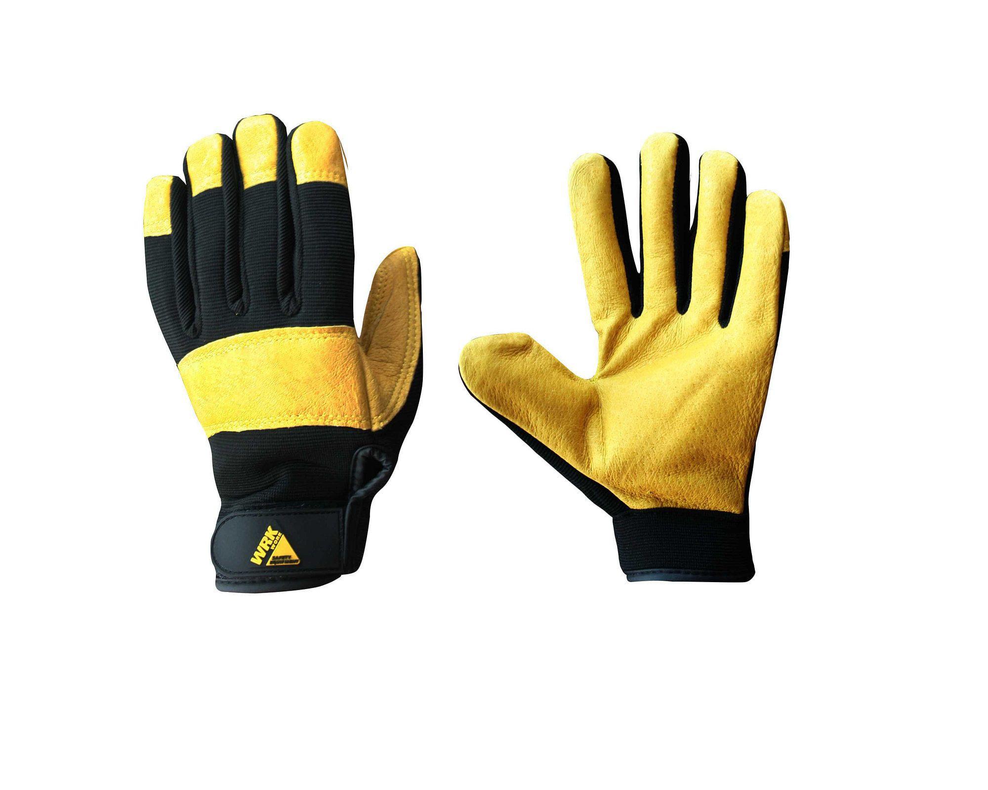 Guante Spandex negro/amarillo Wrk Work-0