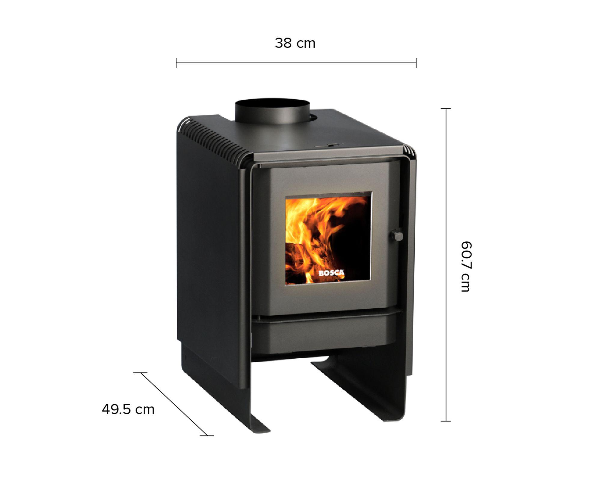 Calefactor a leña 7.3 KW Eco 350 negro-2