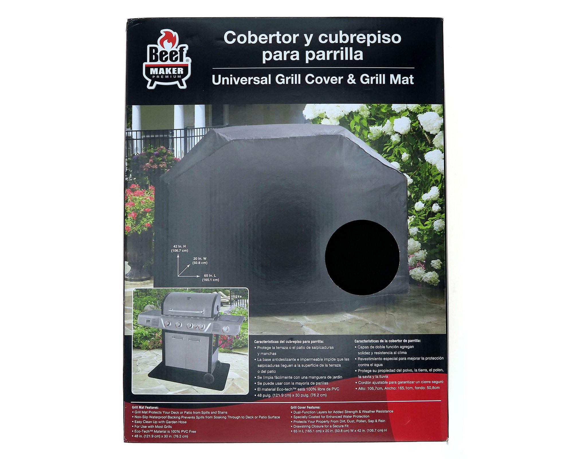 Funda parrilla 165x50x106 cm + cubrepiso Beef Maker-3