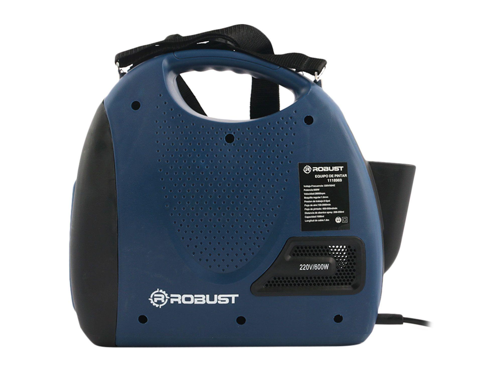 Pistola para pintar 600W HVLP azul Robust-4