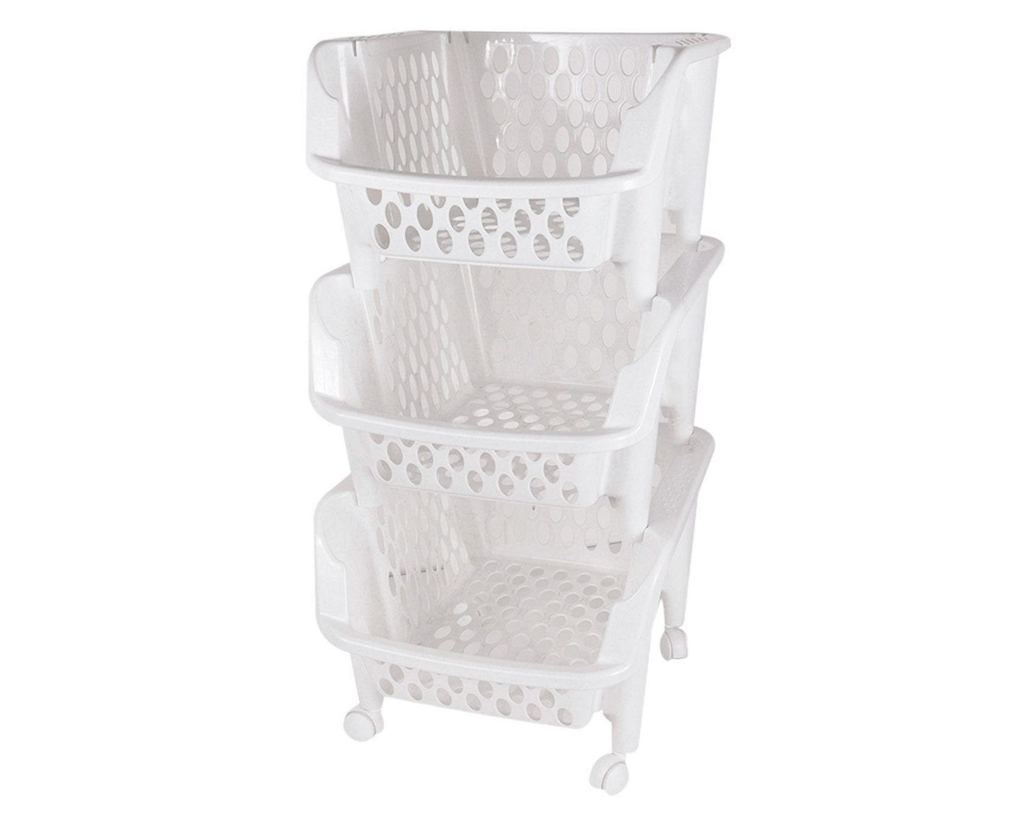 Carro organizador 3 niveles dispensero real blanco Reyplast-3