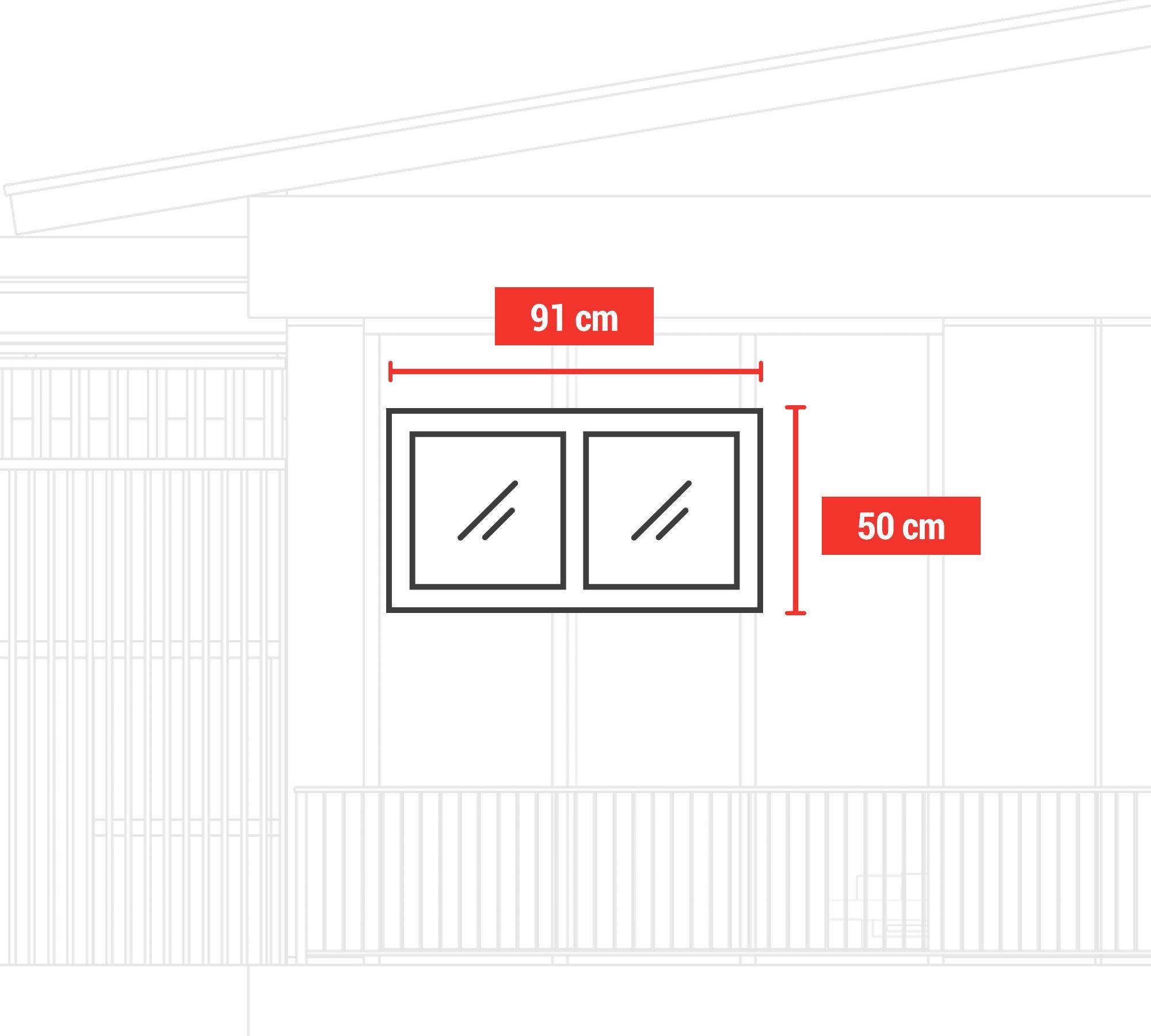 Ventana PVC 91x50 cm Termopanel Corredera-4