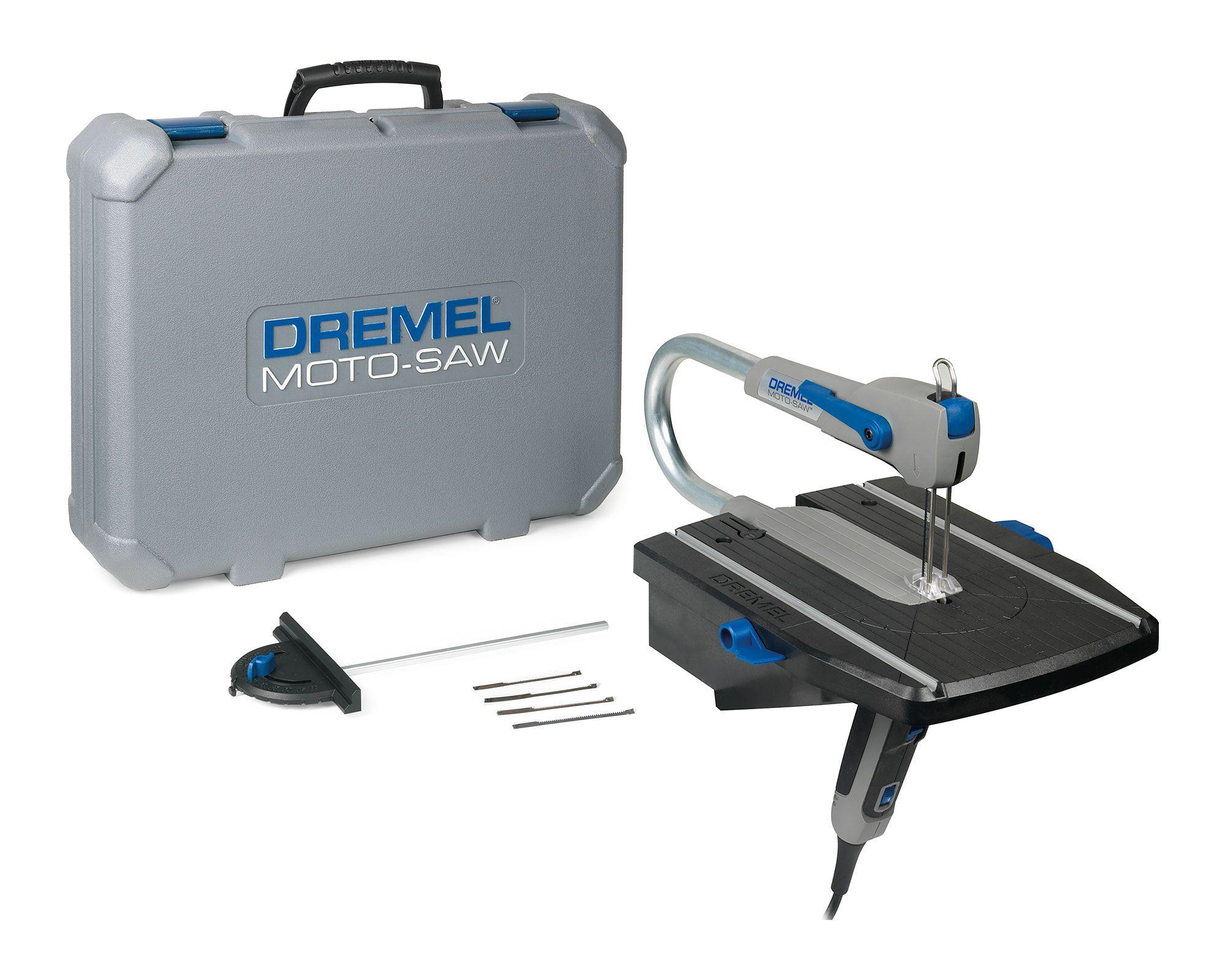 Sierra caladora de banco 70W Moto-Saw + 10 accesorios Dremel-5