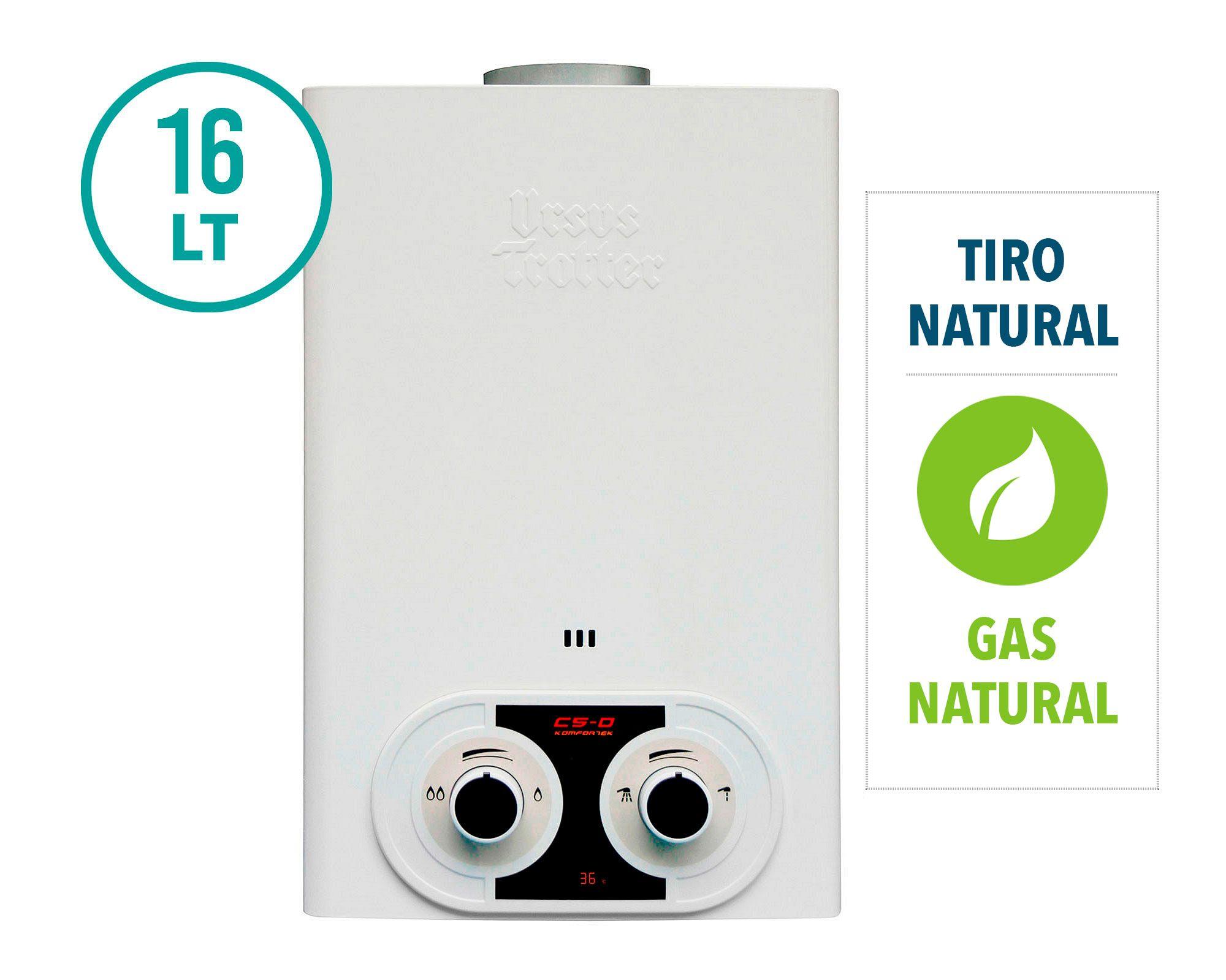 Calefont tiro natural 16 lt gas natural C16D Ursus Trotter-1