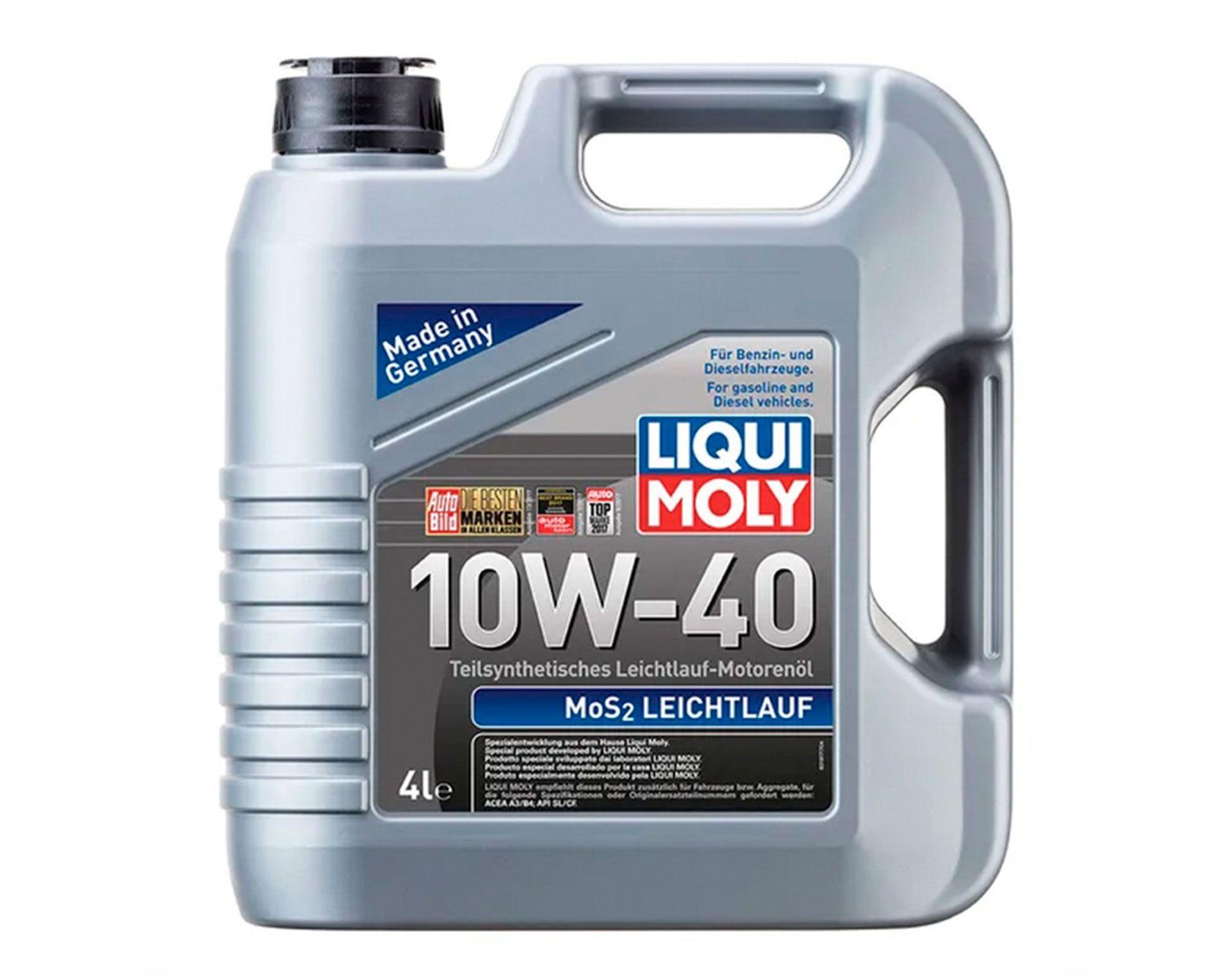 Aceite de motor antifricción 4 litros MoS2 Leichtlauf 10W-40 Liqui Moly-0