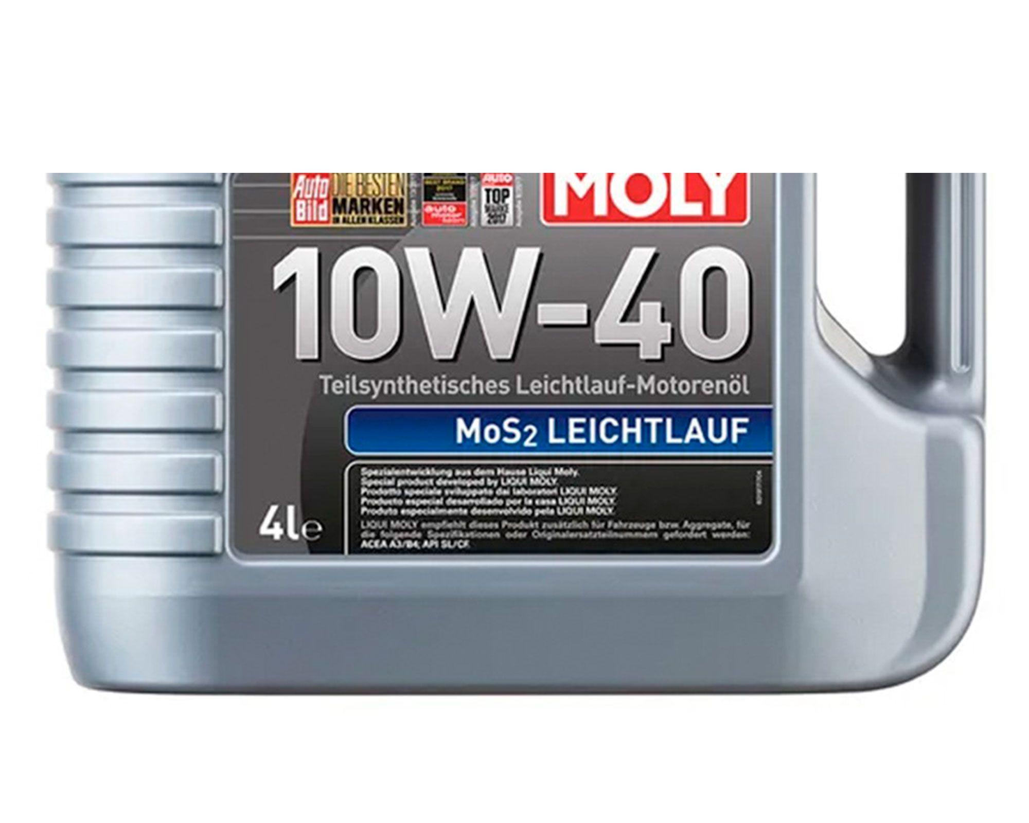 Aceite de motor antifricción 4 litros MoS2 Leichtlauf 10W-40 Liqui Moly-2