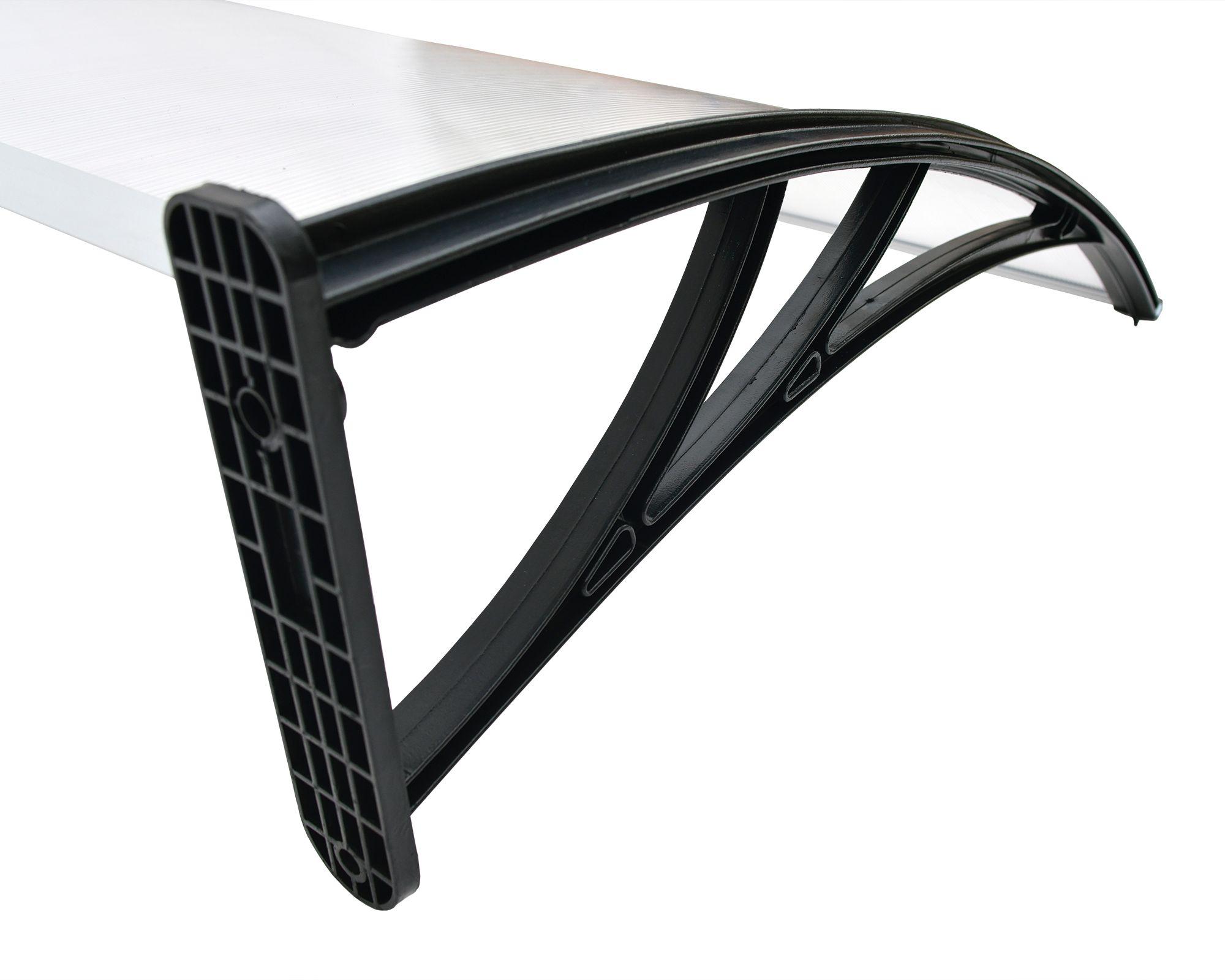 Alero listo protección policarbonato transparente Curvo 100x105 cm-2