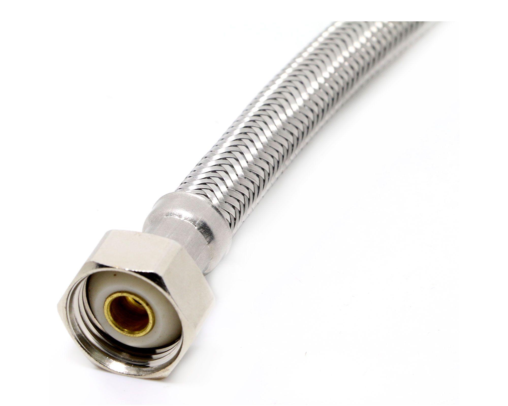 Flexible acero inoxidable 1/2 x 1/2'' HI 30 cm Flustem.-1