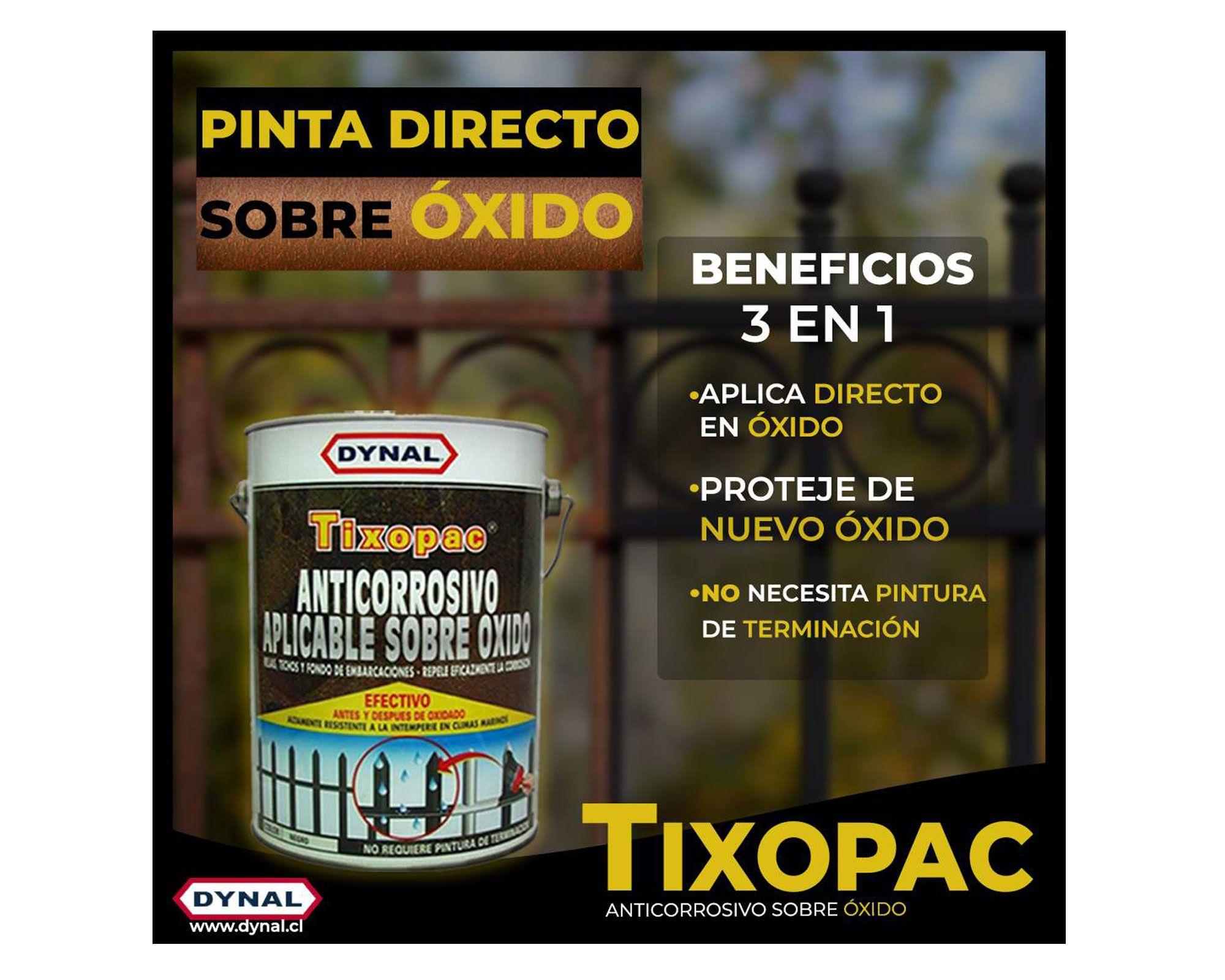 Anticorrosivo 1/4 galón Tixopac negro Dynal-2