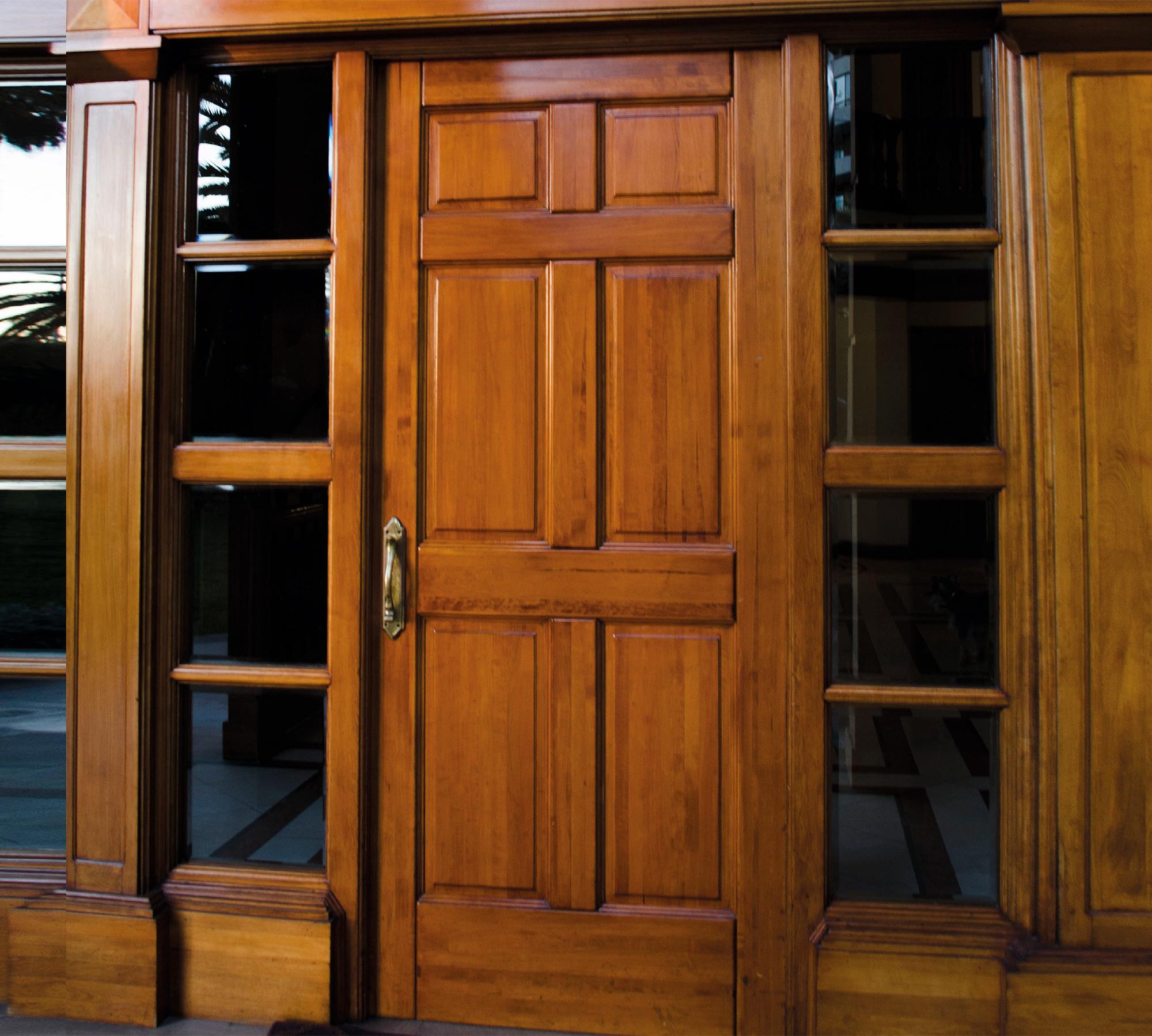 Puerta Boston madera de lenga 85x200 cm natural-0
