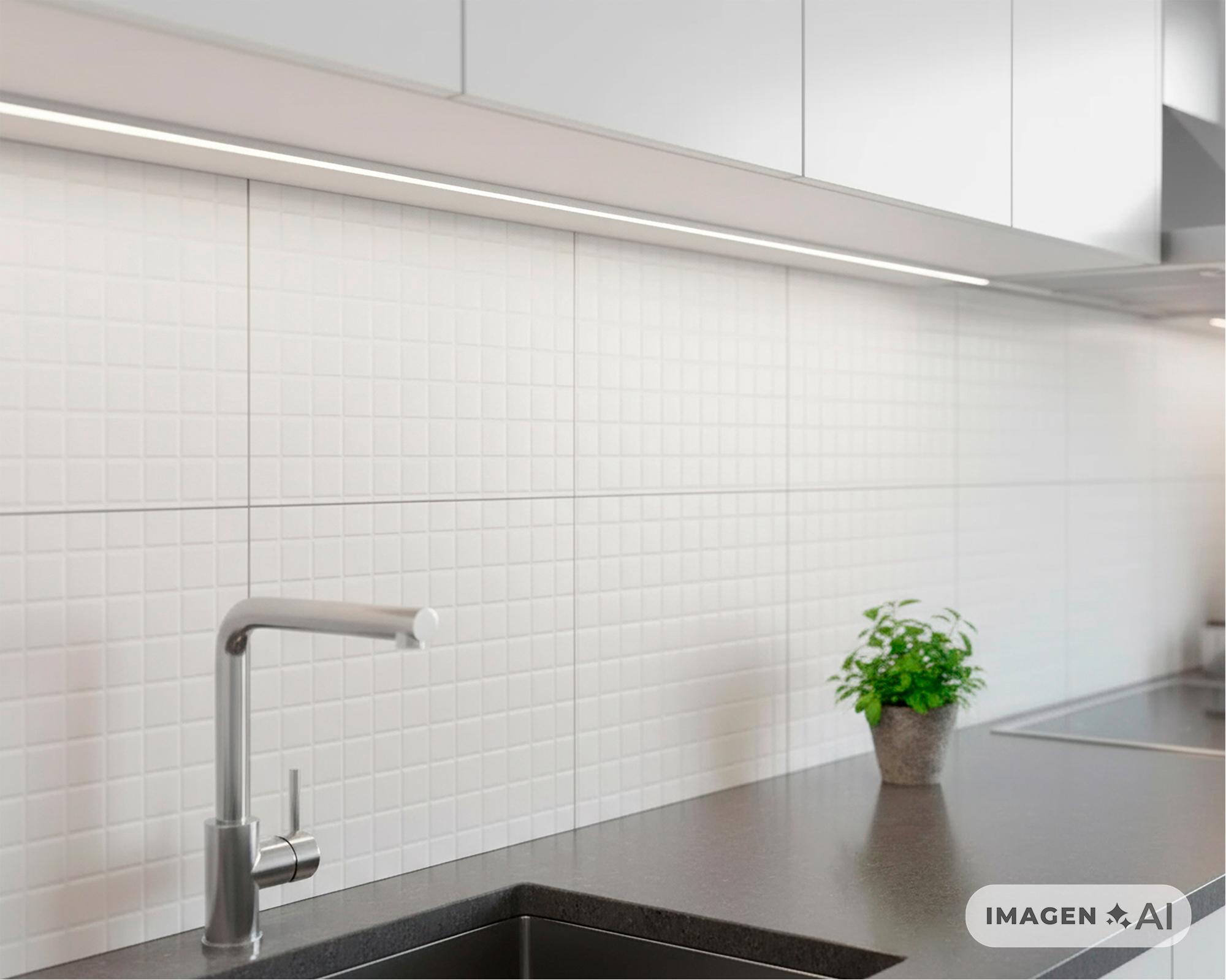 Cerámica muro 30x60 cm cuadros blanco 1,62 m2 Baldara-3