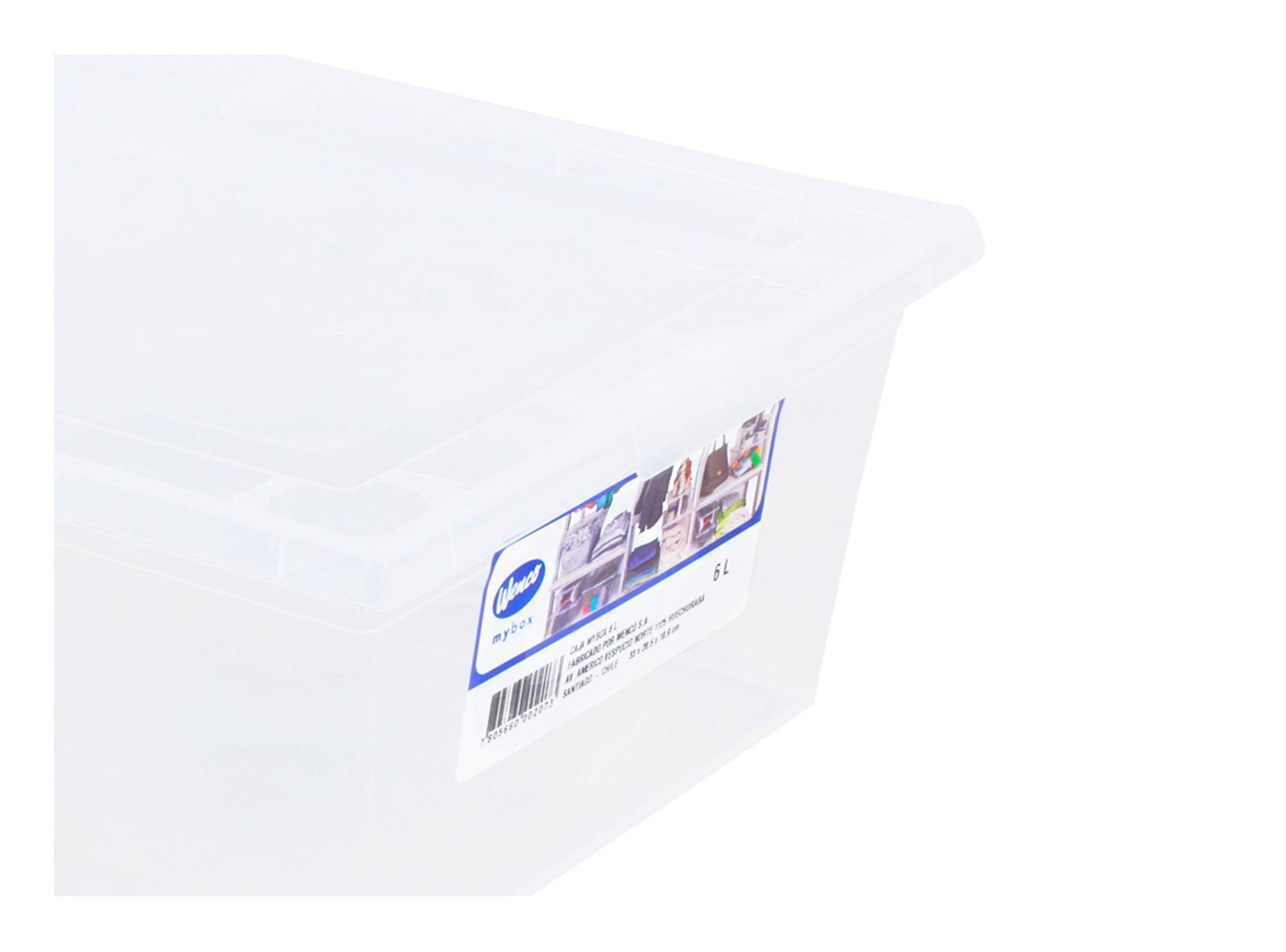 Caja organizadora 6 litros Mybox transparente Wenco-2