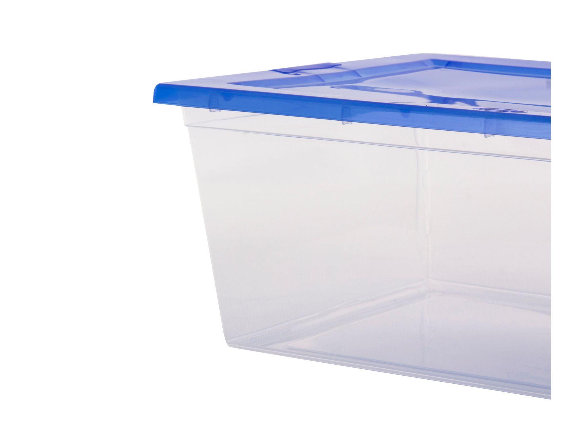 Caja organizadora 10 litros Mybox transparente/azul Wenco-2