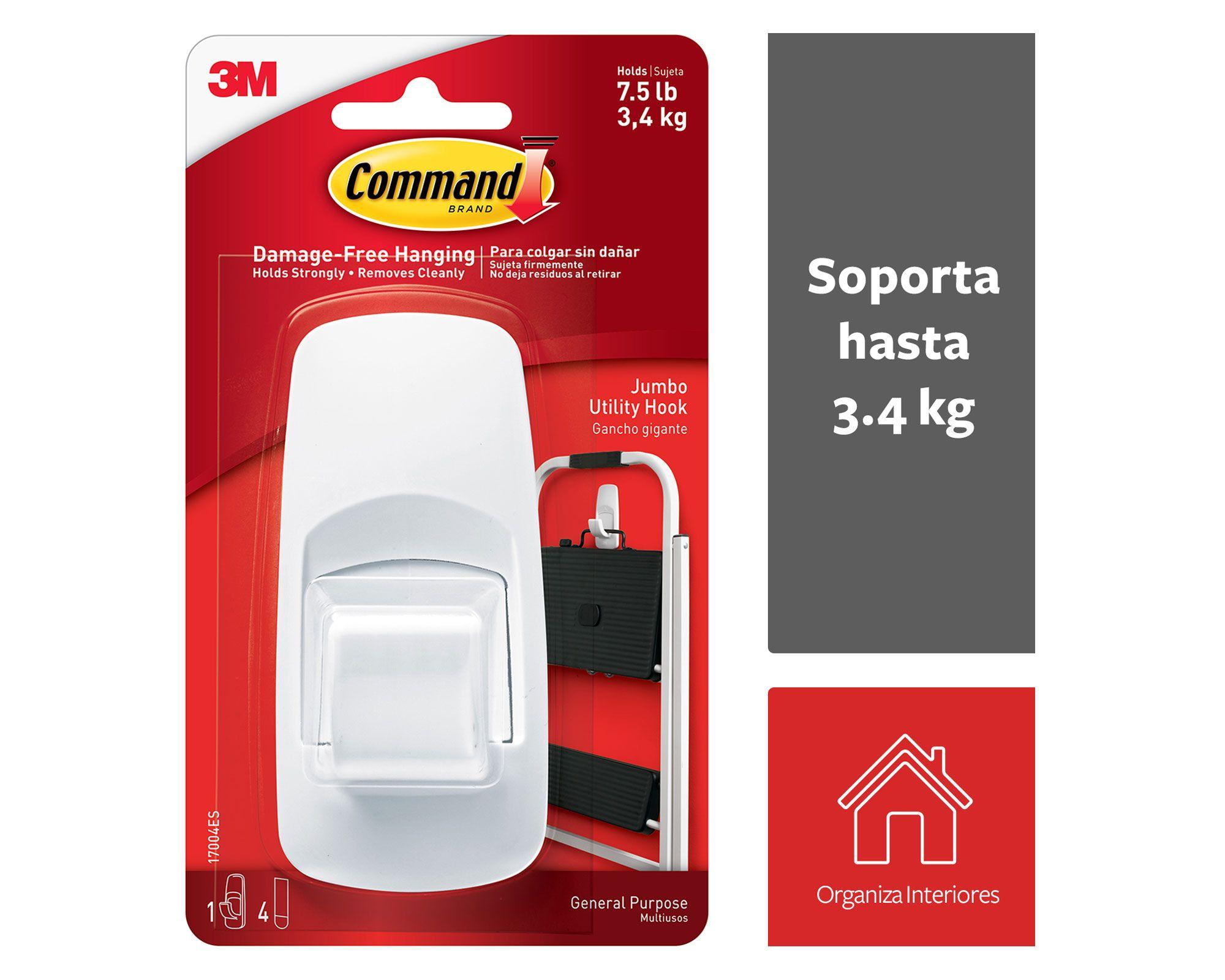 Gancho adhesivo Jumbo blanco Command.-0