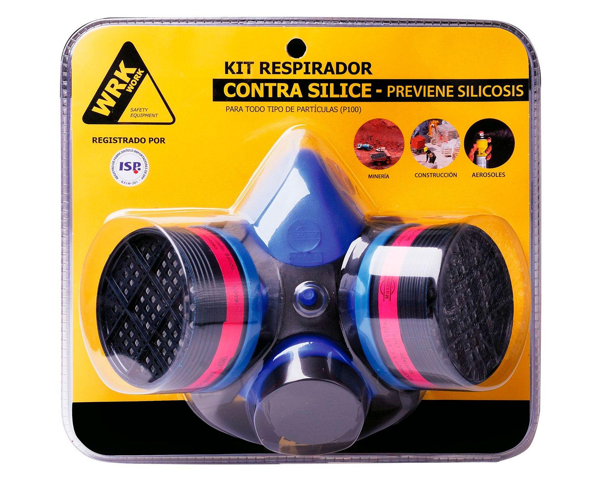 Kit respirador Contra Sílice Wrk Work-3
