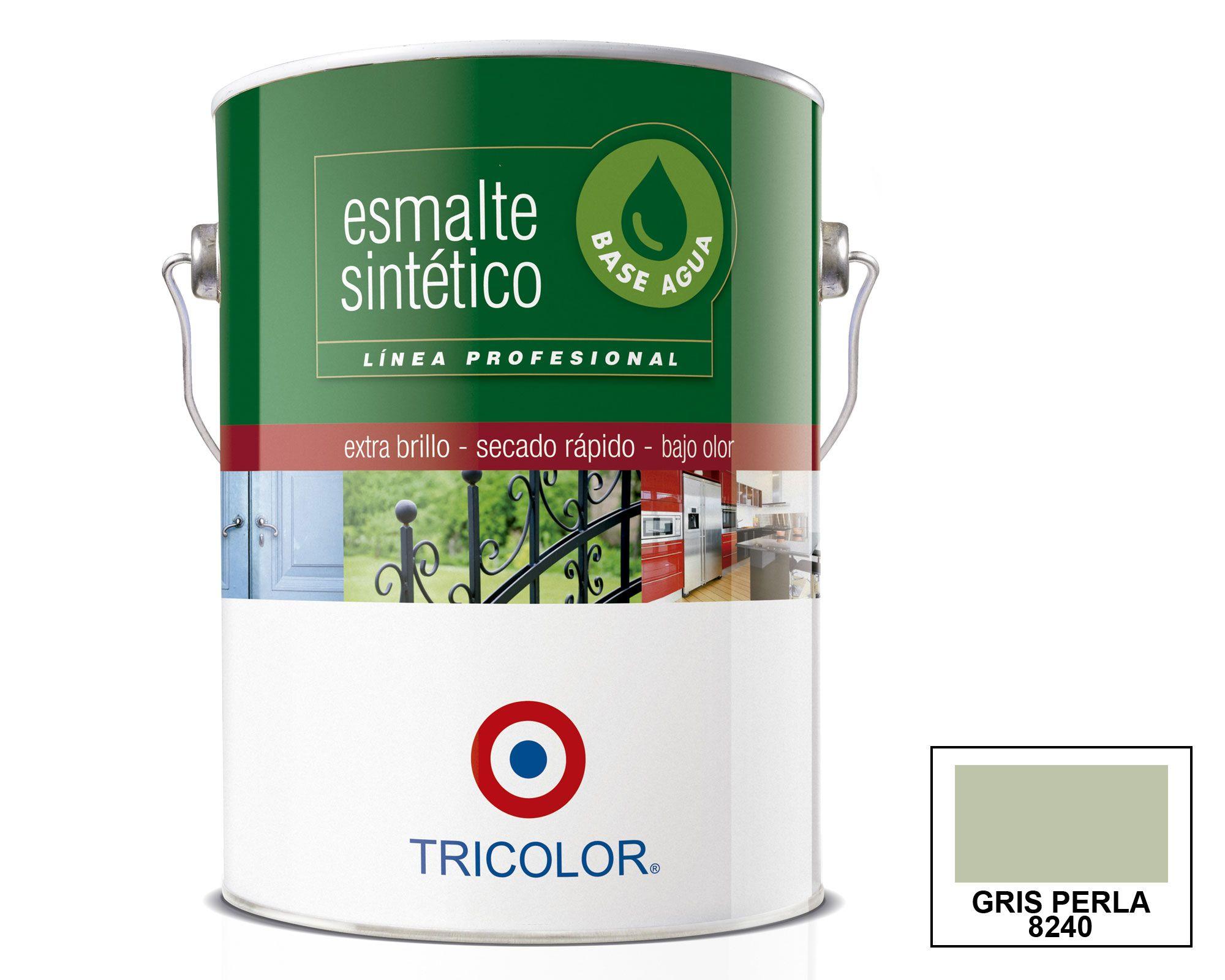 Esmalte sintético 1 galón Profesional gris perla brillante Tricolor-0
