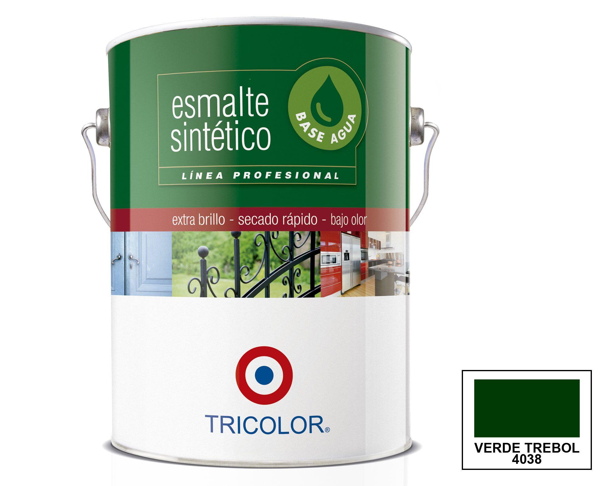 Esmalte sintético 1 galón Profesional verde trébol brillante Tricolor-0