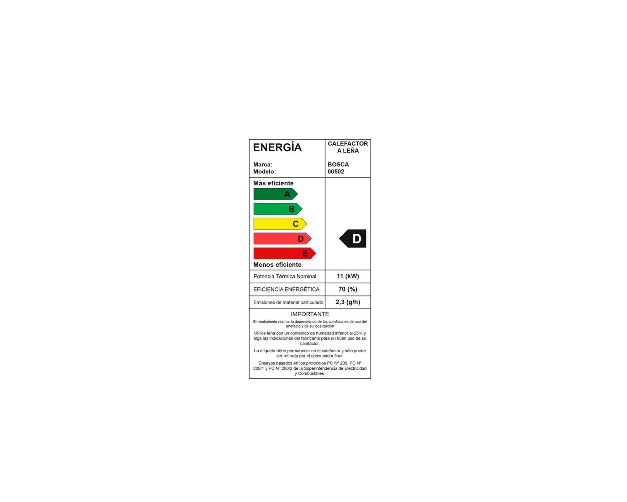 Estufa a leña 10600W Limit 380 negro Bosca-7
