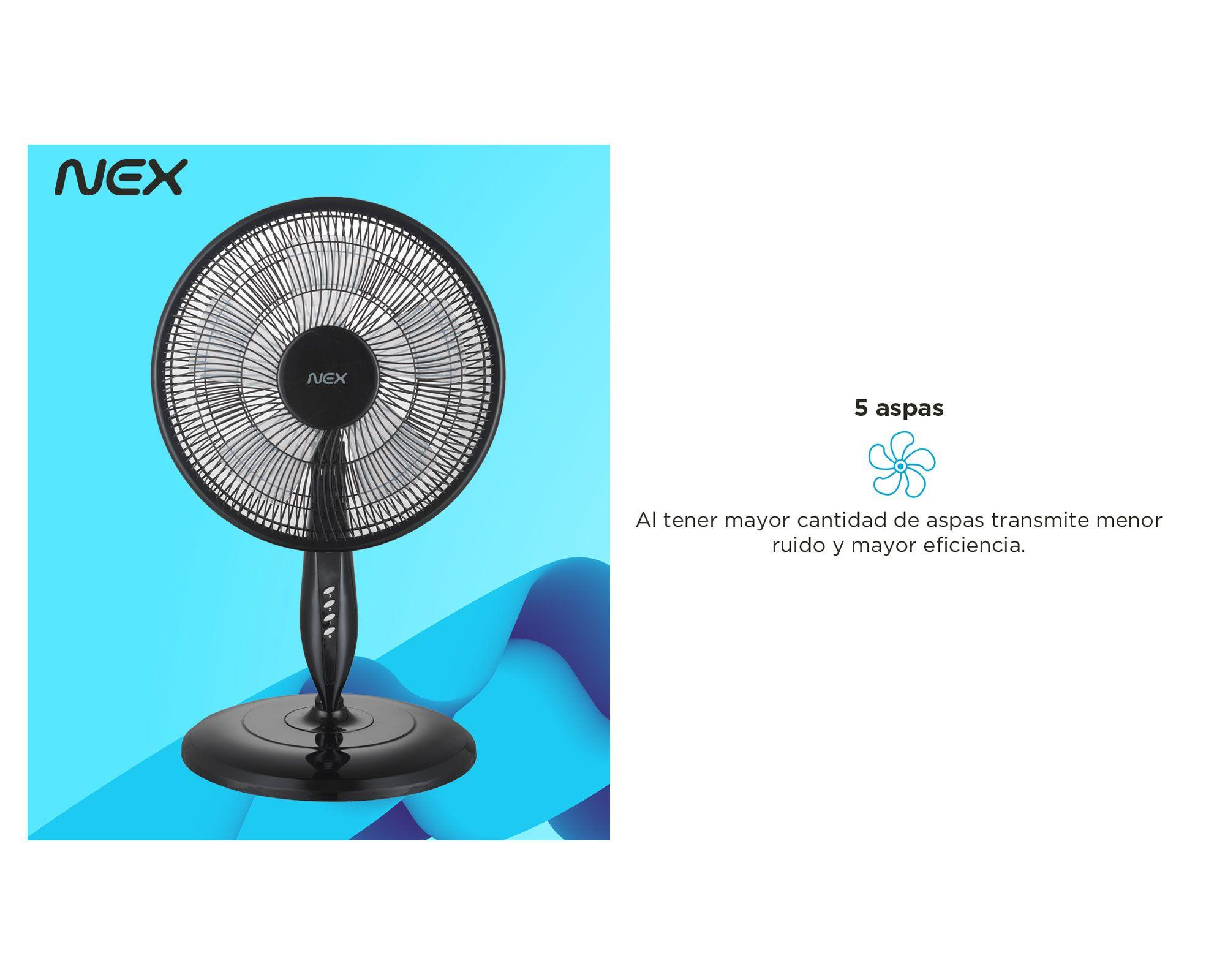 Ventilador pedestal 16'' 3 en 1 VPM1620B negro Nex-8