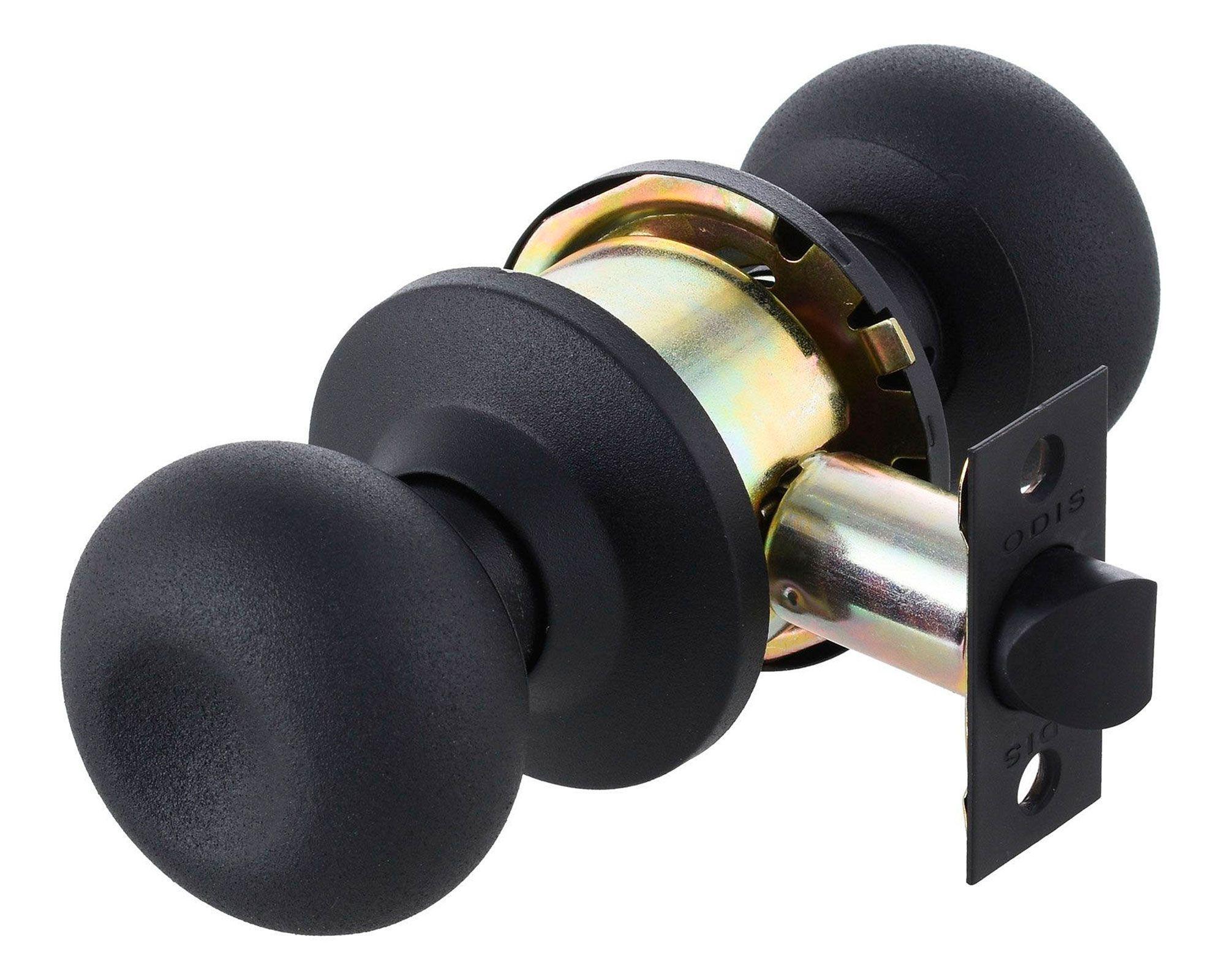 Cerradura embutir pomo libre paso 206 negro mate Odis-0