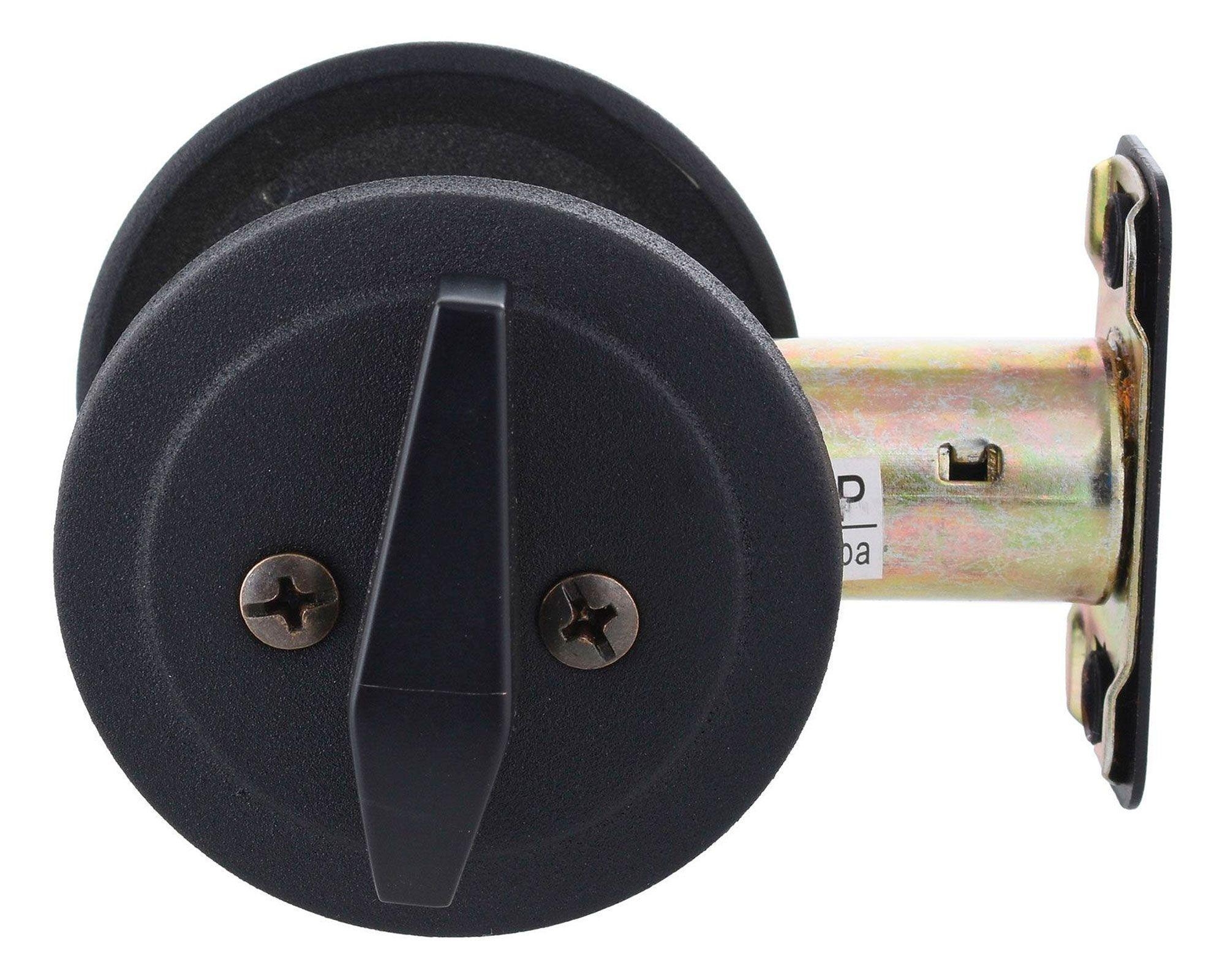 Cerrojo embutir tubular acceso exterior e interior 501 negro mate Odis-2