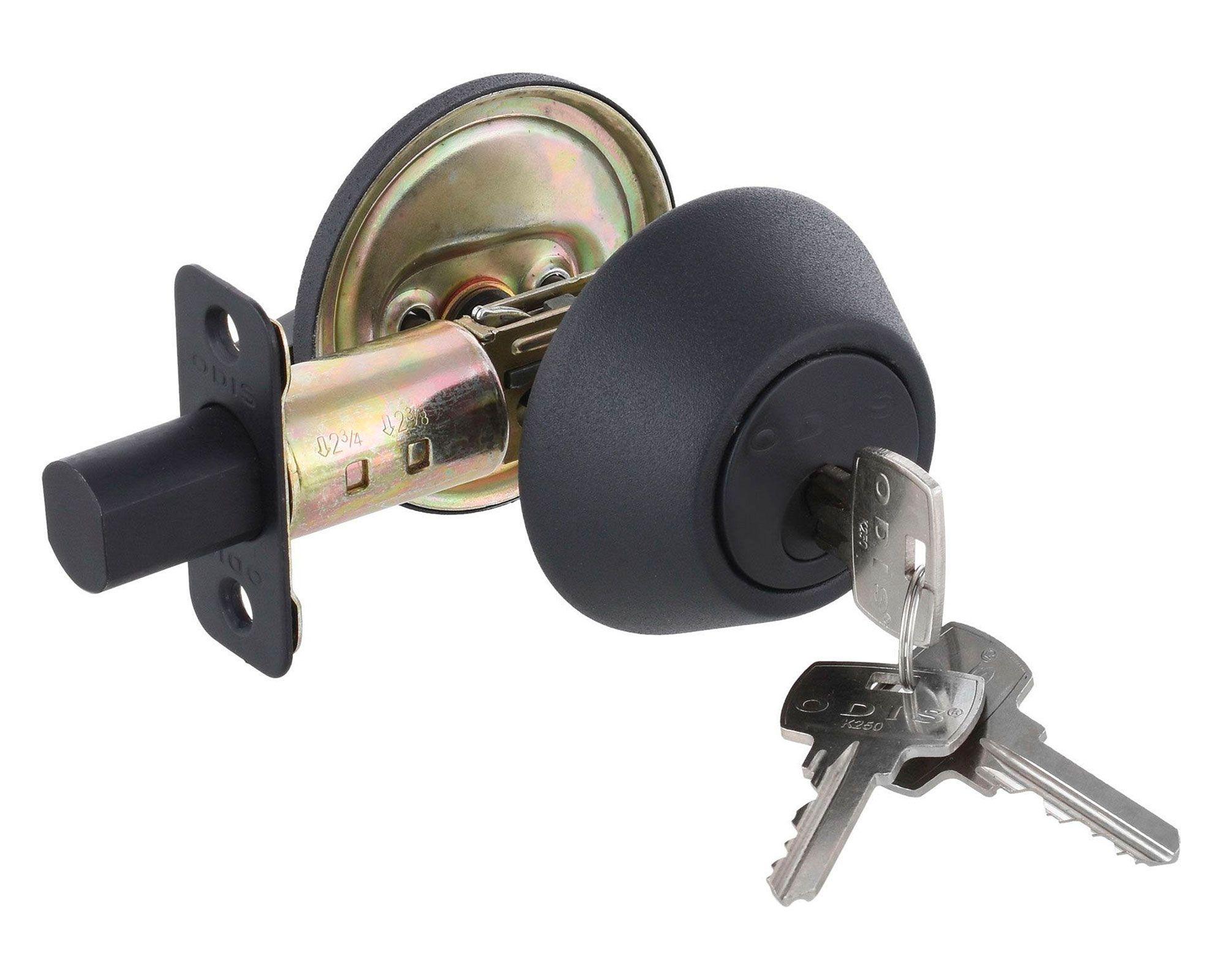 Cerrojo embutir tubular acceso exterior e interior 501 negro mate Odis-3