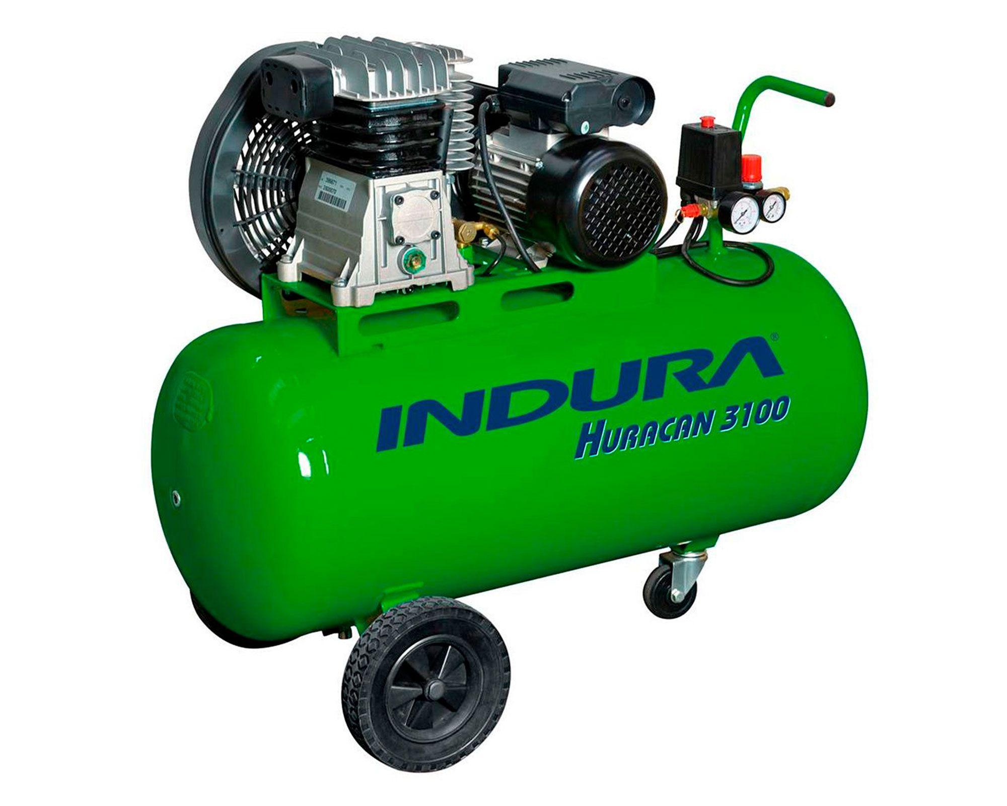 Compresor 3 HP 100 lt Huracán 3100 Indura-0