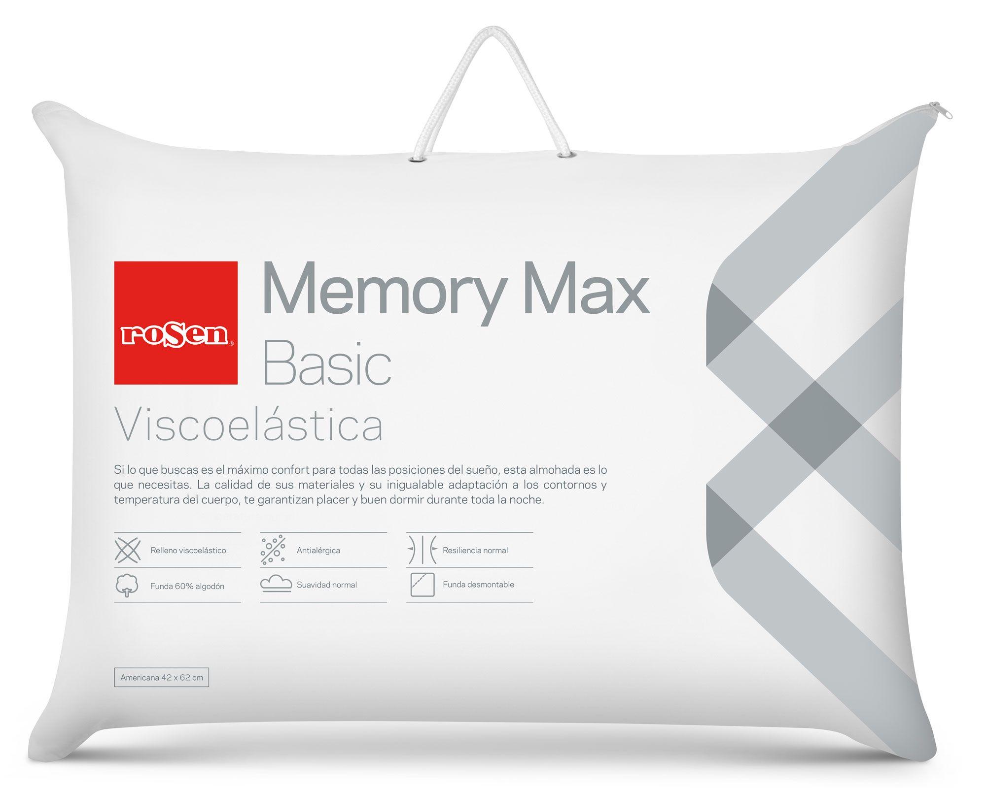 Almohada 42x62 cm Memory max Rosen-4