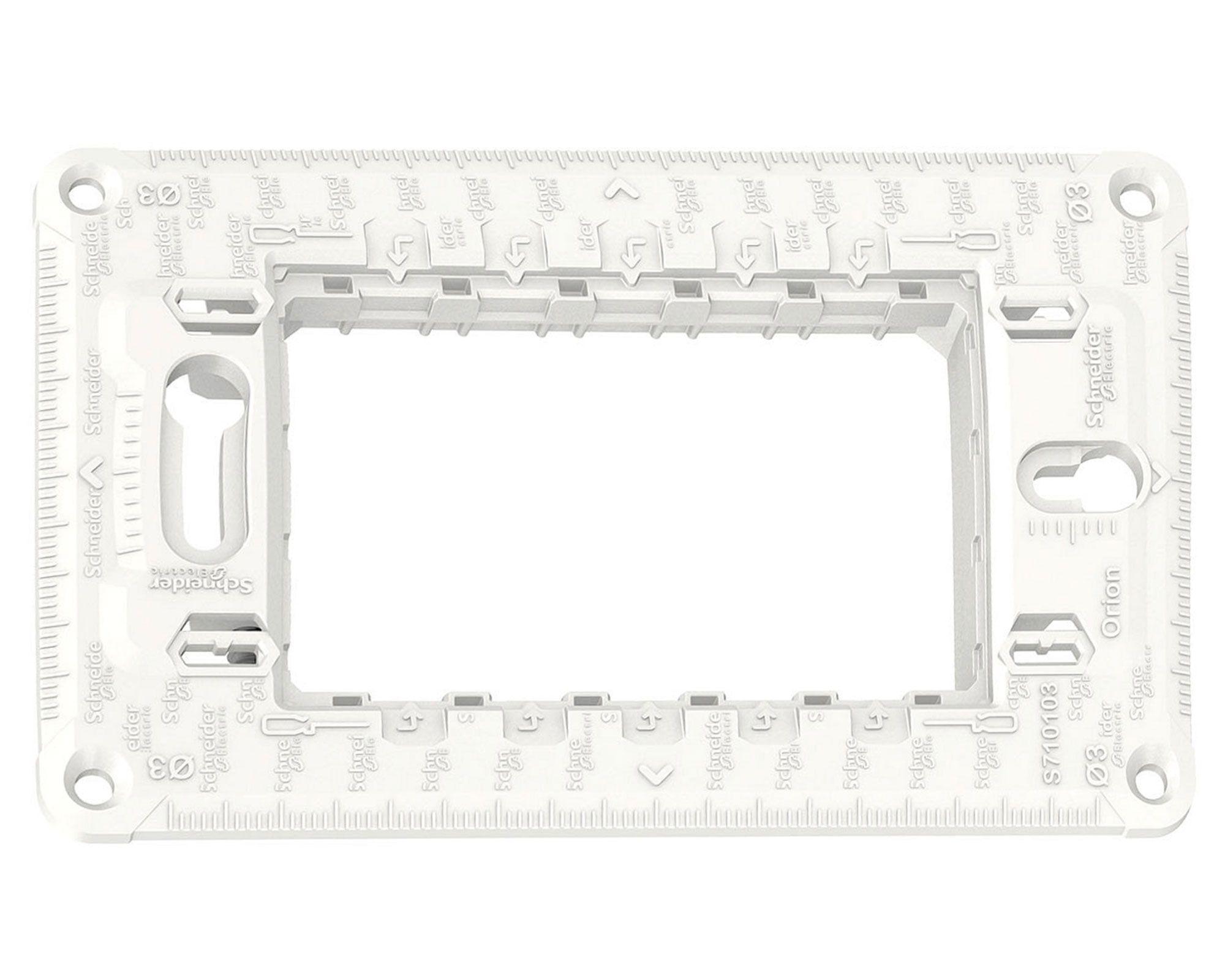 Soporte tapa triple Orión blanco Schneider-0