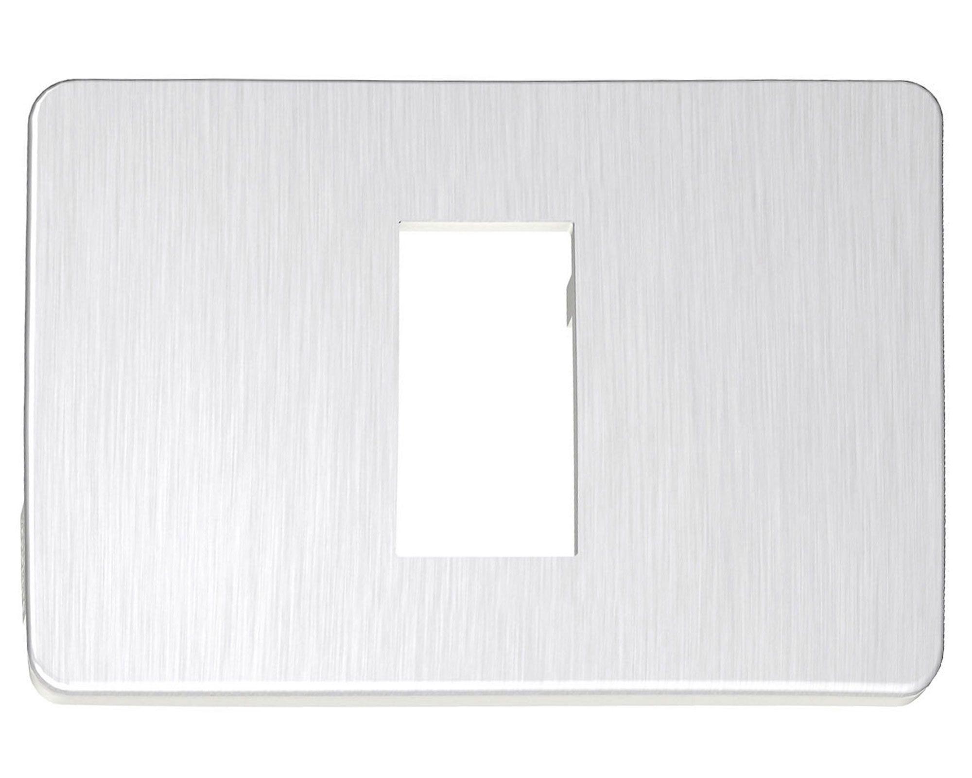 Tapa simple Orión aluminio/gris Schneider-0