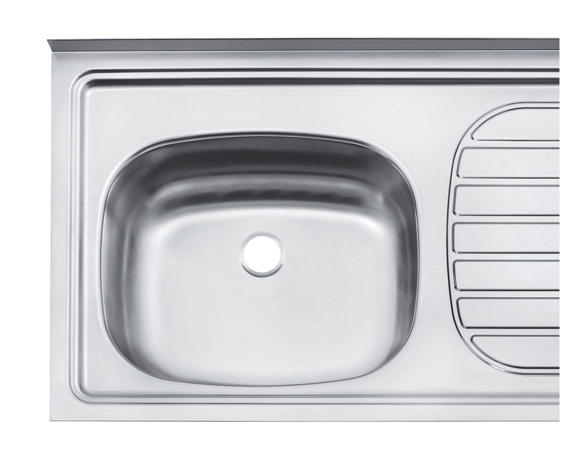 Lavaplatos sobreponer izquierda Standard inox Tramontina-1