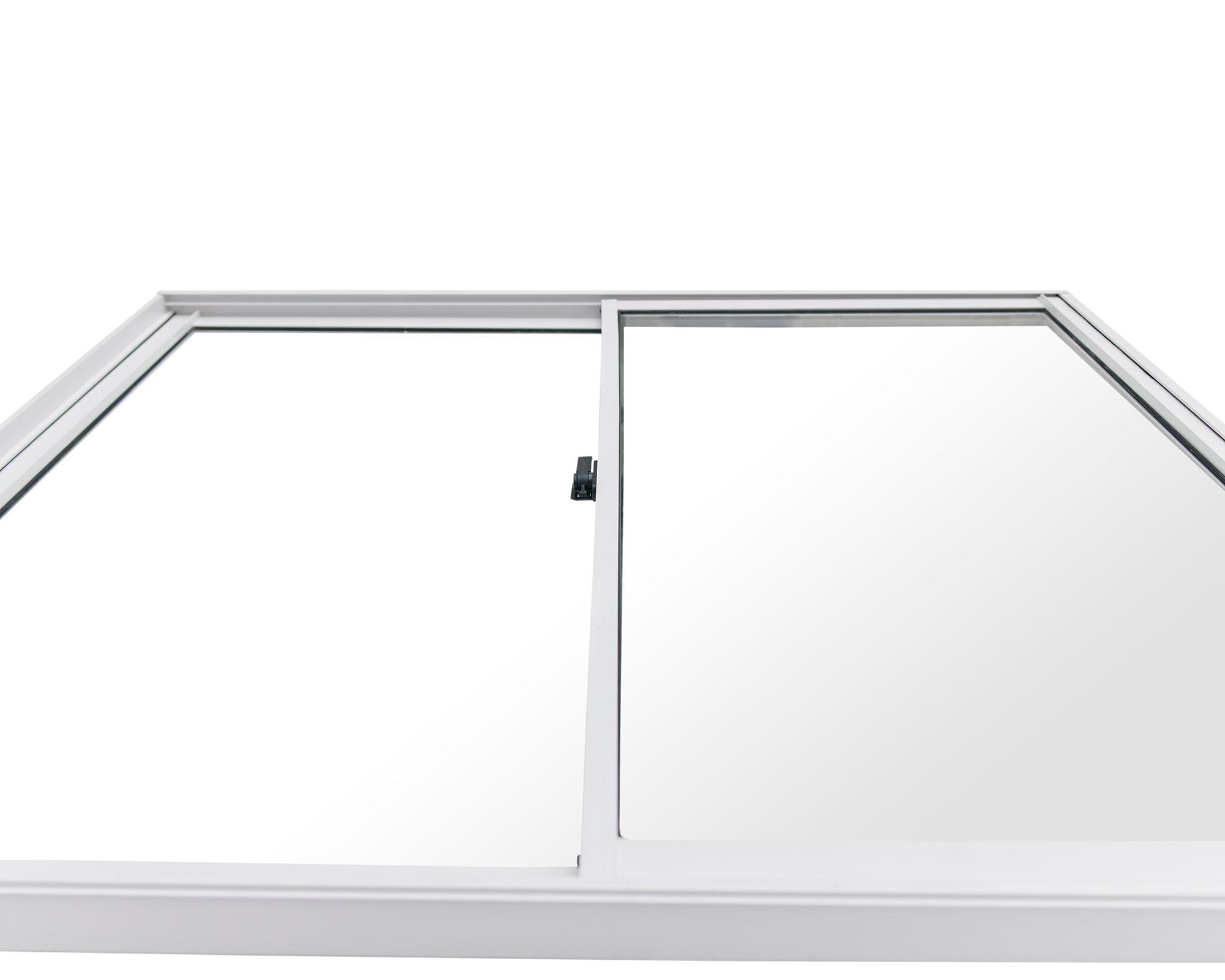 Ventana Aluminio 121x100 cm Corredera Blanca-3
