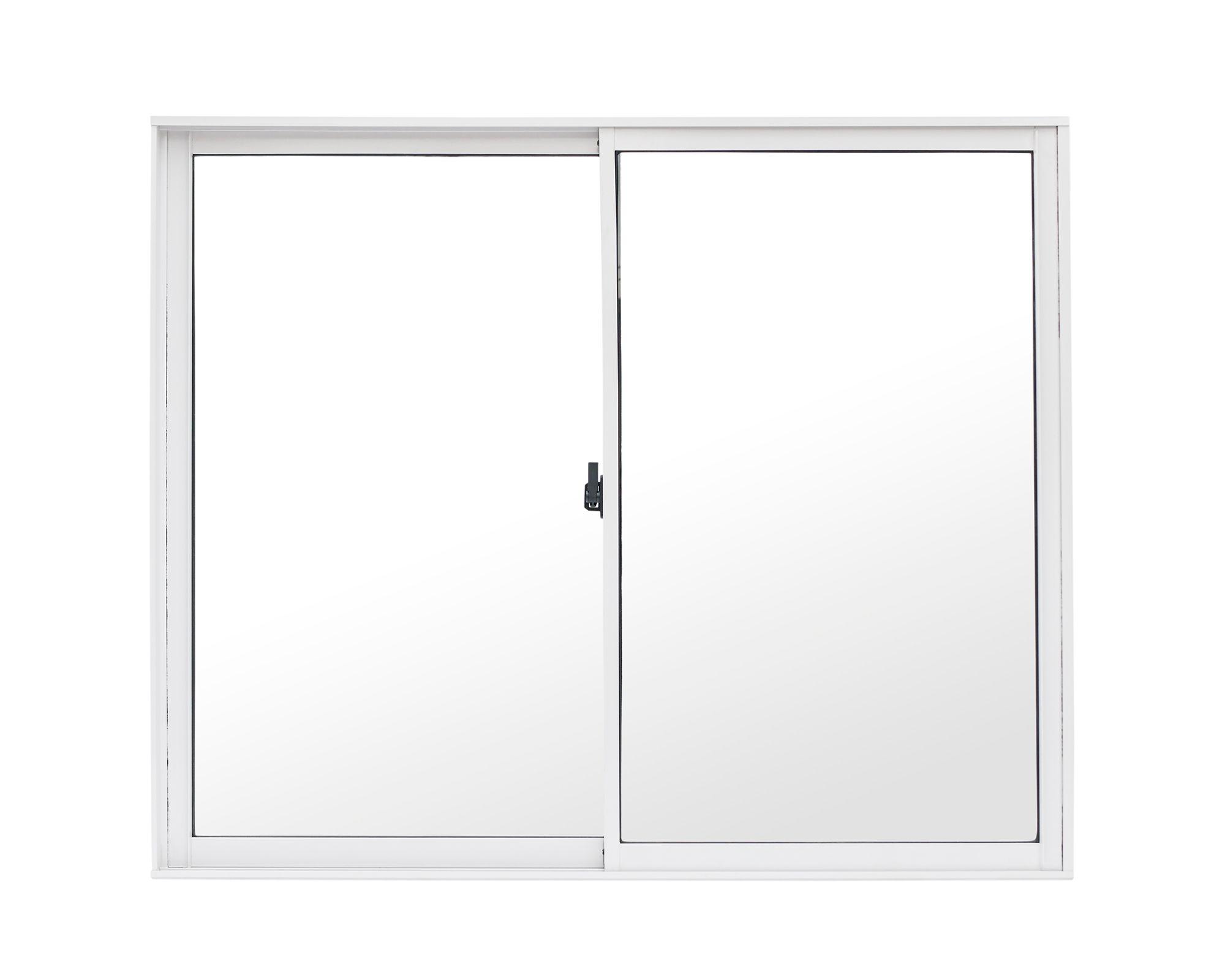 Ventana Aluminio 121x100 cm Corredera Blanca-1