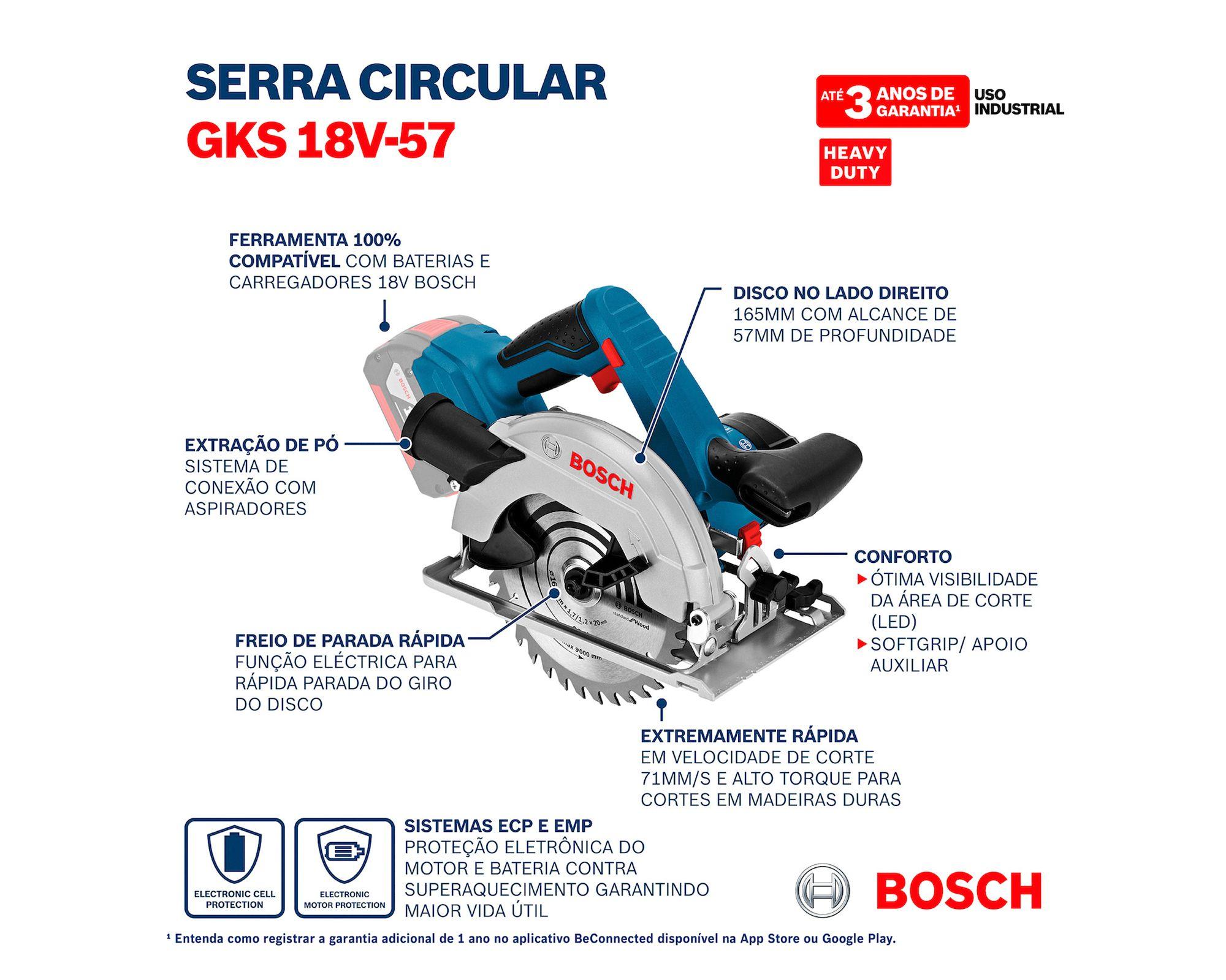 Sierra circular 6 1/2'' 18V GKS18V-LI Bosch-2