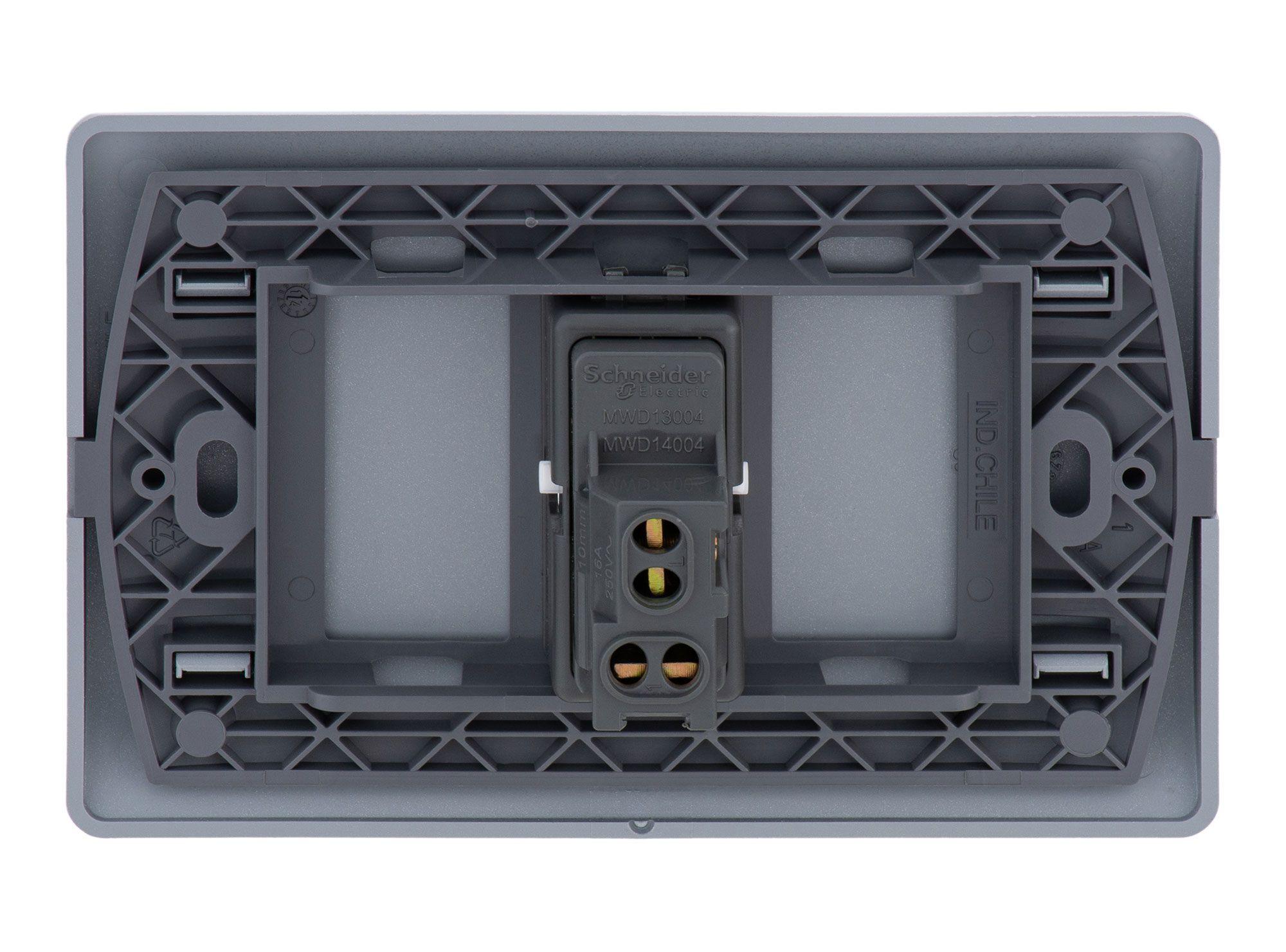 Placa armada interruptor 16A 9/24 Génesis lien Schneider-2