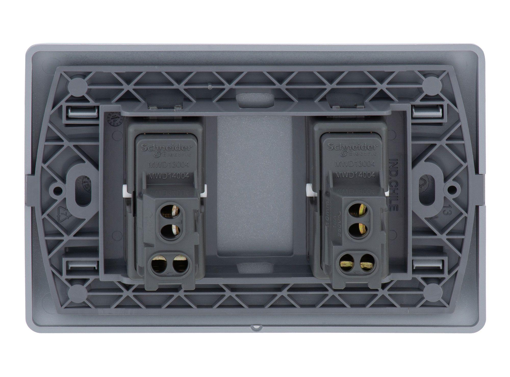 Placa armada interruptor 16A 9/15 Génesis lien Schneider-2