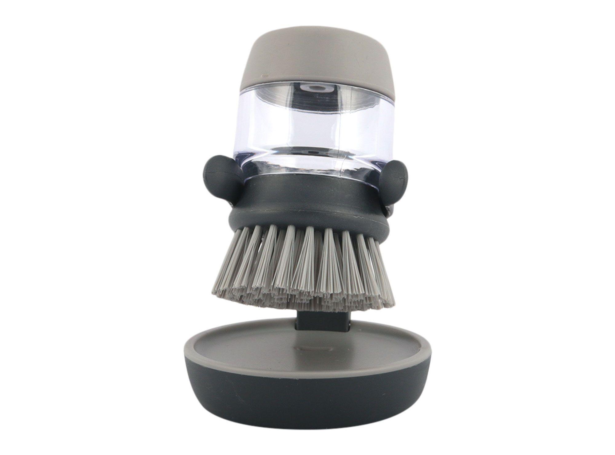 Cepillo con dispensador jabón gris Joseph Joseph-0