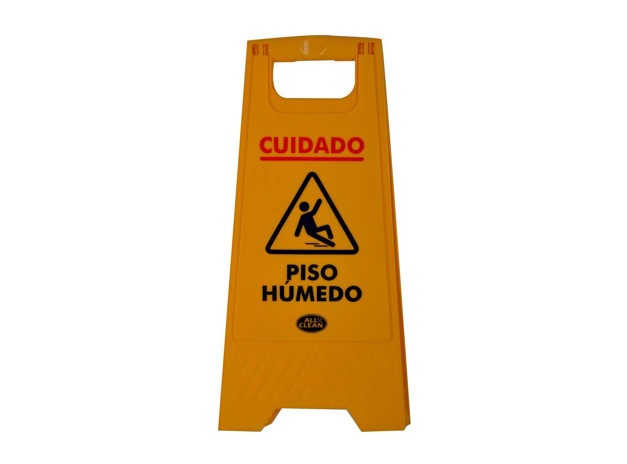 Señalética piso húmedo amarillo All clean-0