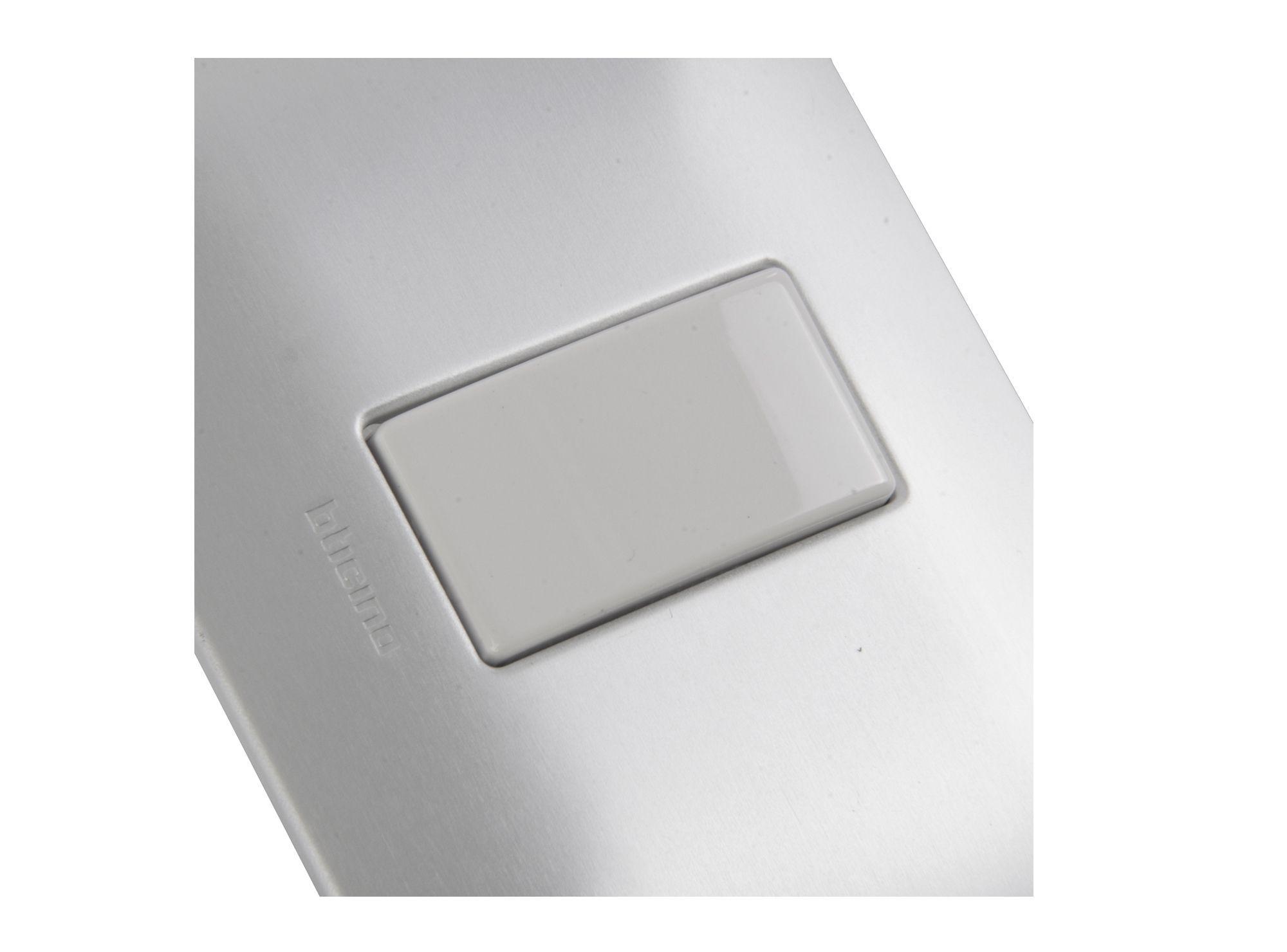 Interruptor 16a x250v placa aluminio blanco Bticino-2