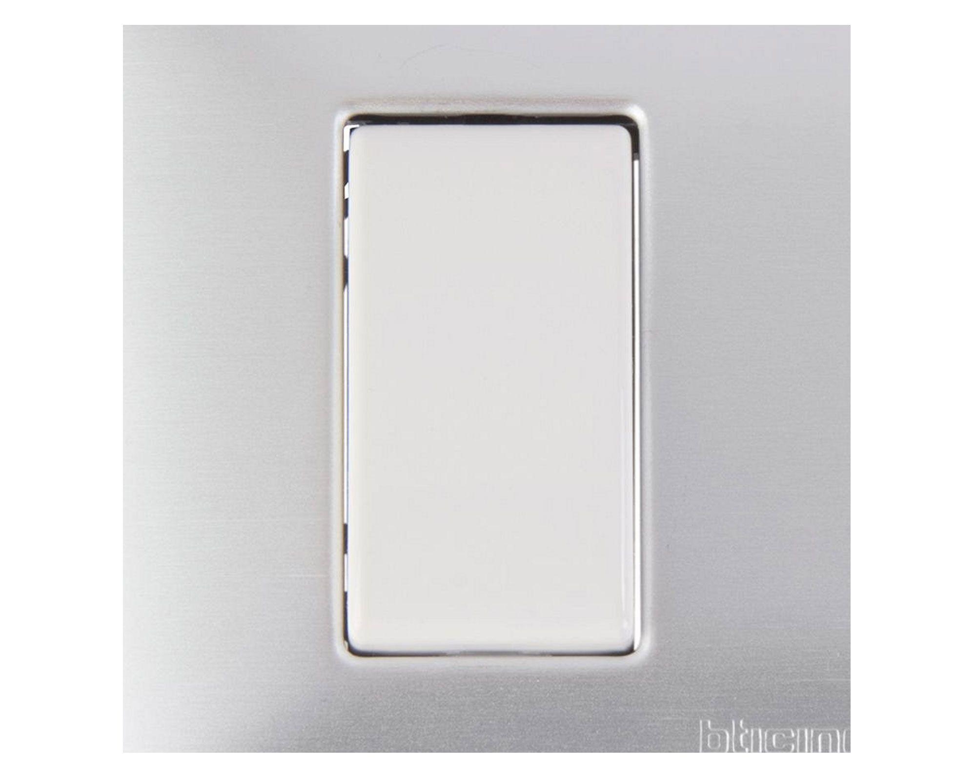 Interruptor doble 16A armado placa aluminio 250v blanco Bticino-2