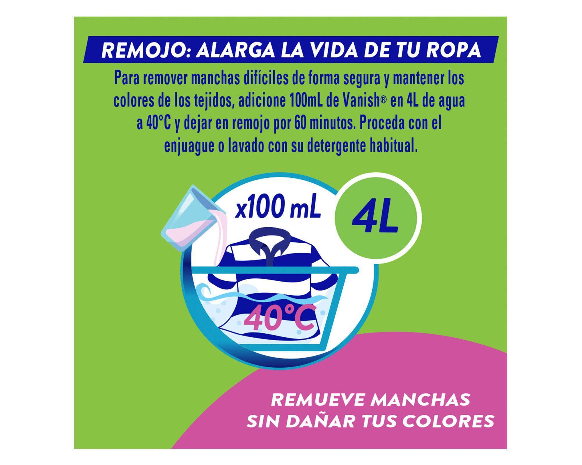 Quitamancha líquido 3785 ml con protector de color Vanish-2